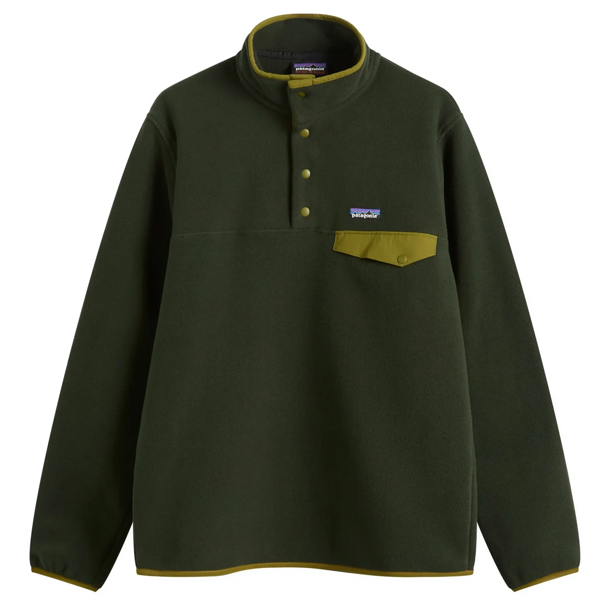 Patagonia Men's Lightweight Synchilla Snap-T Pullover Old Growth Green