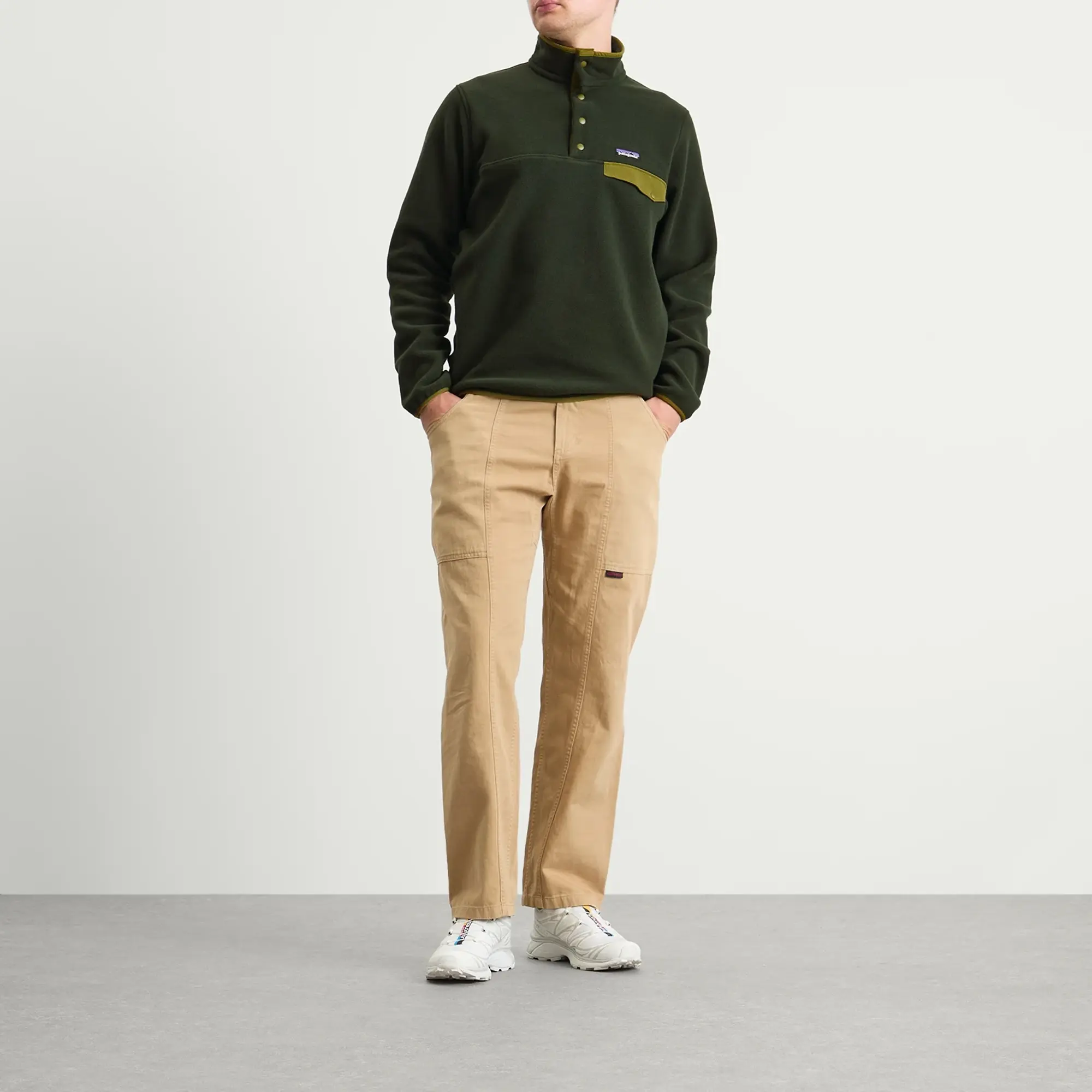 Patagonia Men's Lightweight Synchilla Snap-T Pullover Old Growth Green