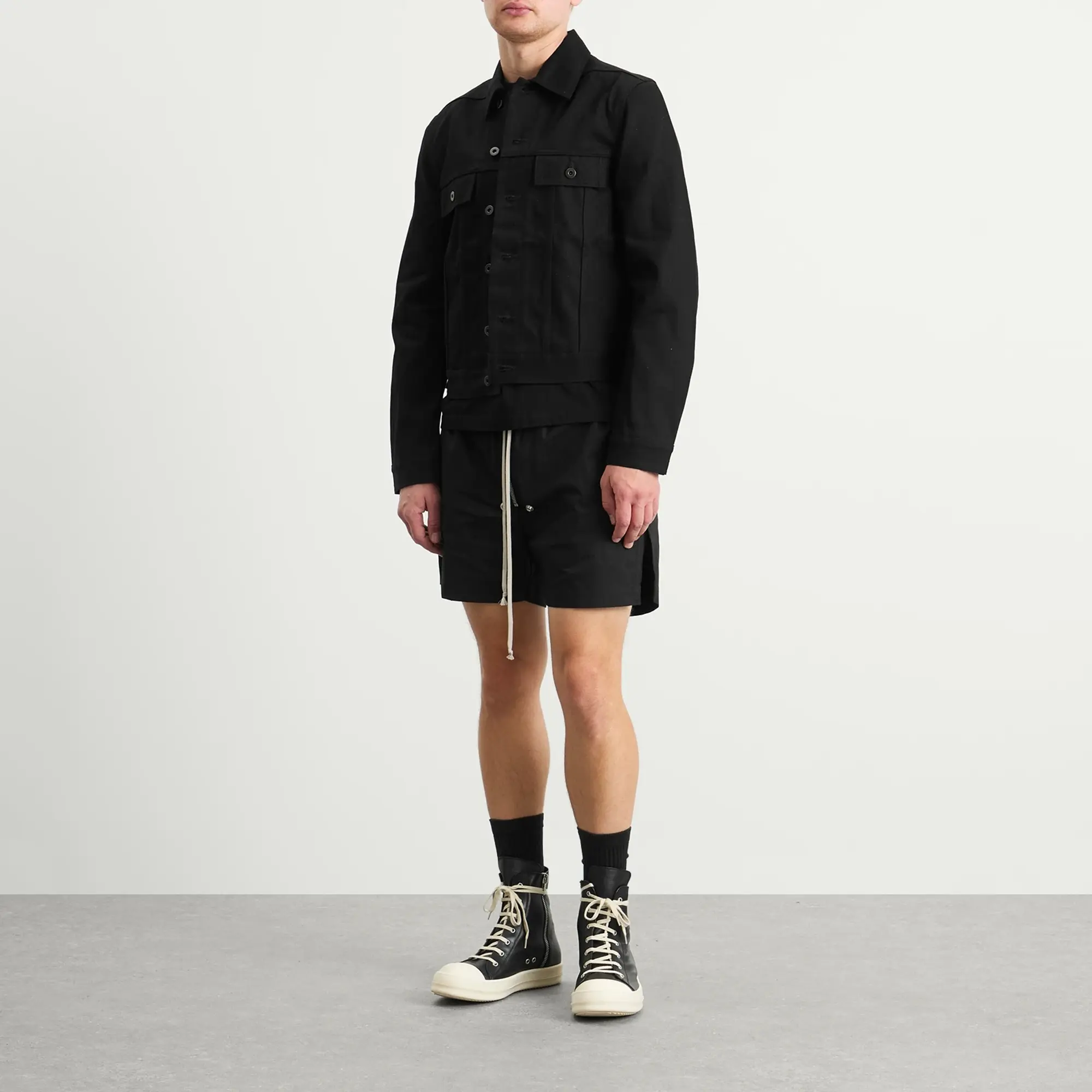 Rick Owens DRKSHDW Men's Denim Trucker Jacket Black