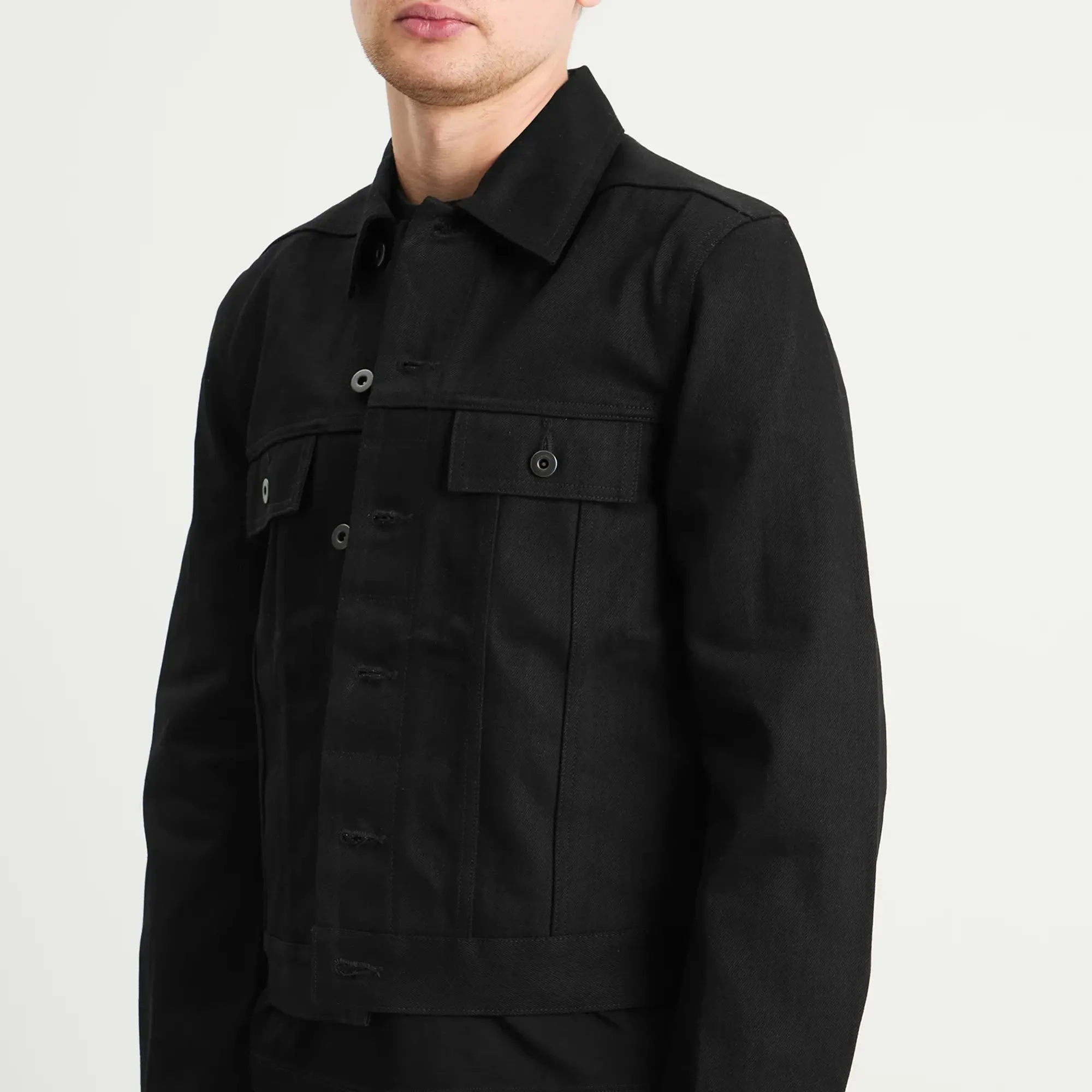 Rick Owens DRKSHDW Men's Denim Trucker Jacket Black