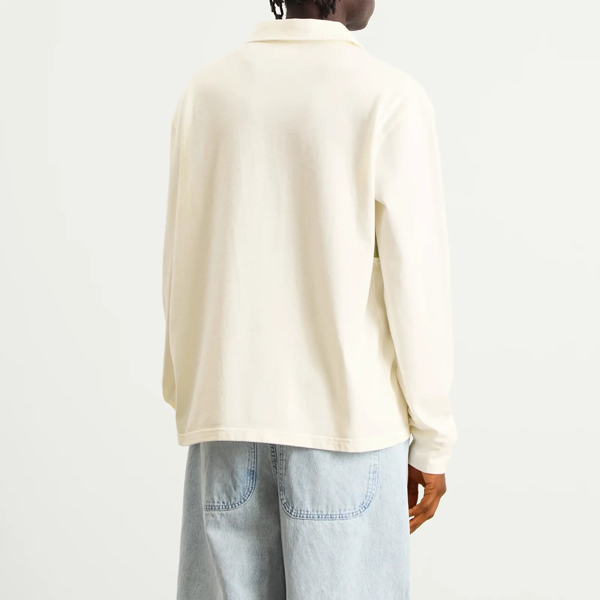 Diadora Men's Legacy Long Sleeve Polo Snow White
