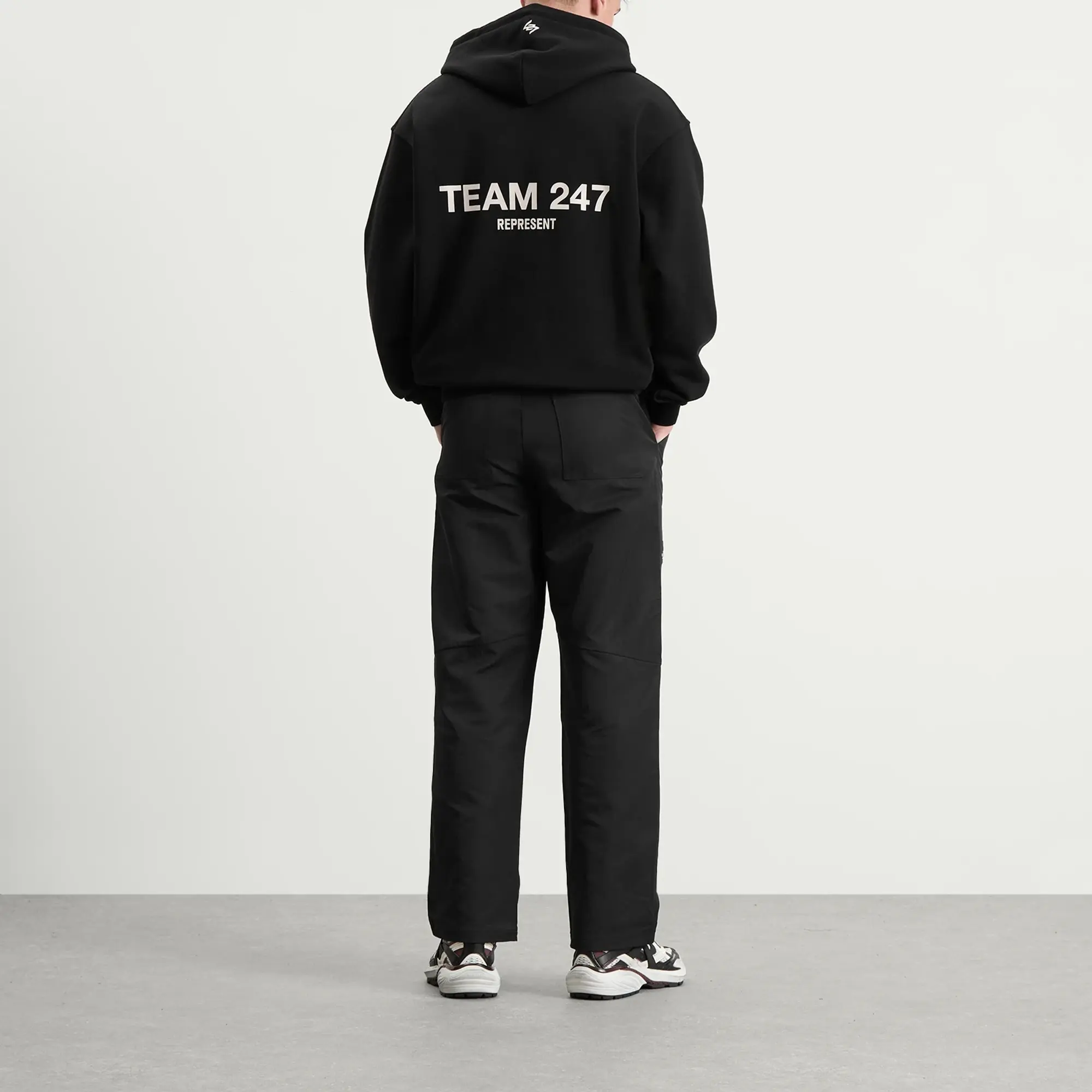 Represent Team 247 Oversized Hoodie Black