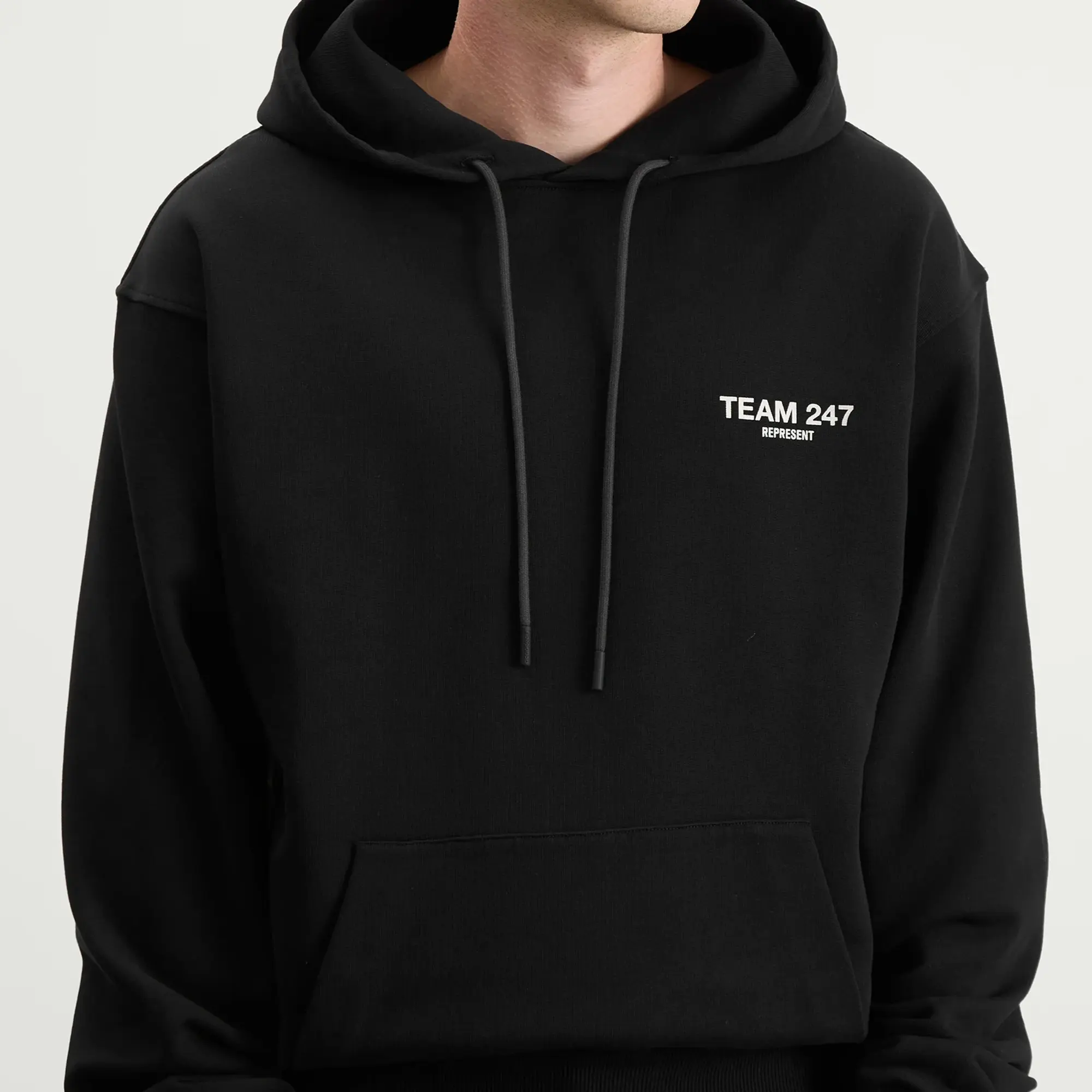 Represent Team 247 Oversized Hoodie Black
