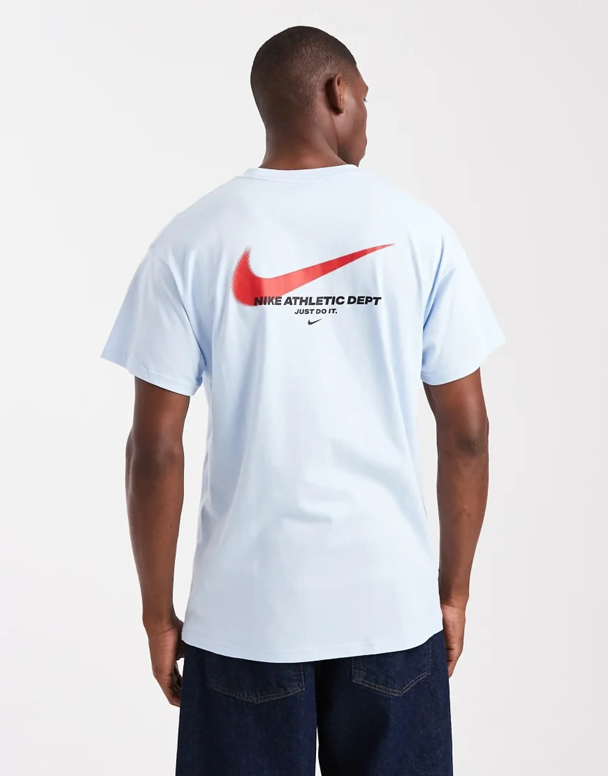 Nike Line Art Loose Fit Graphic T-Shirt In Light Blue