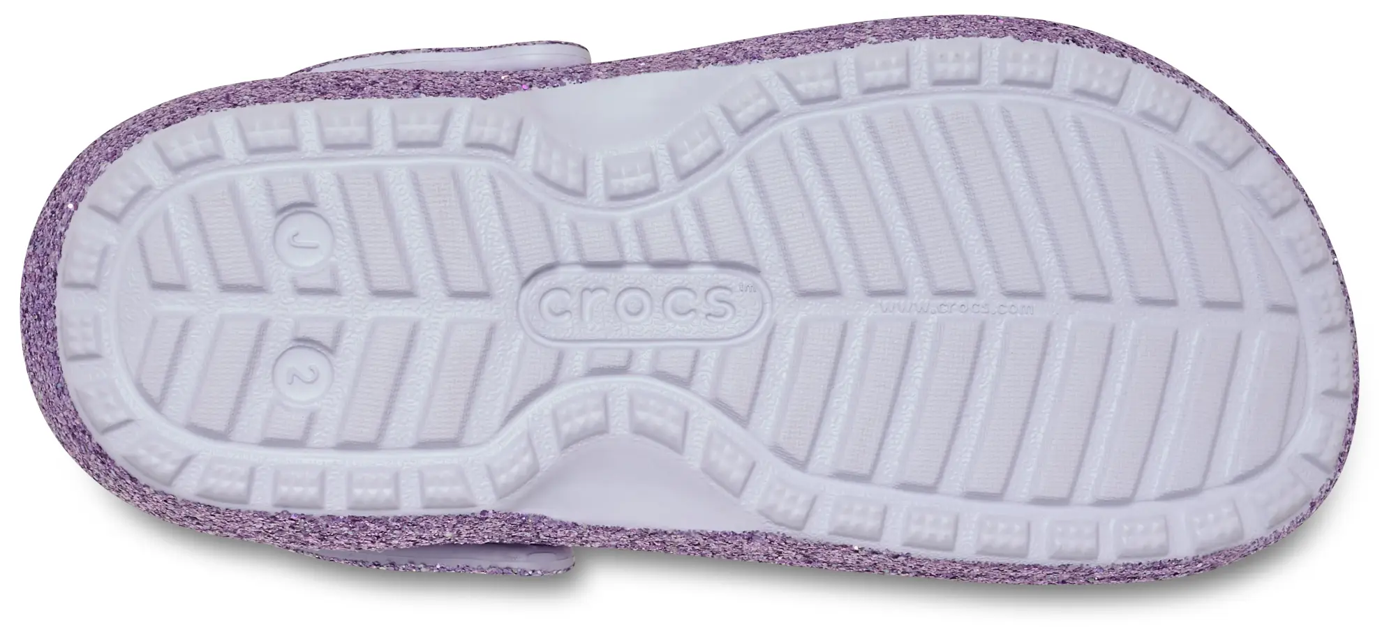 Crocs | Kids | Classic Lined Chunky Glitter | Clogs | Purple Moon | C11