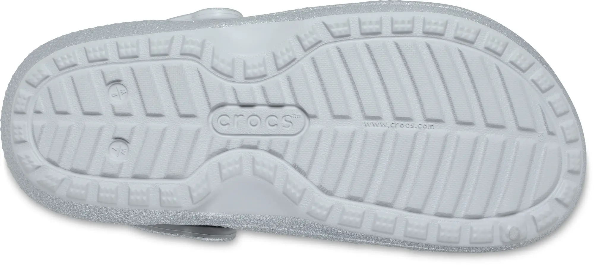 Crocs | Unisex | Classic Fuzz Lined Glitter | Clogs | Silver | missing