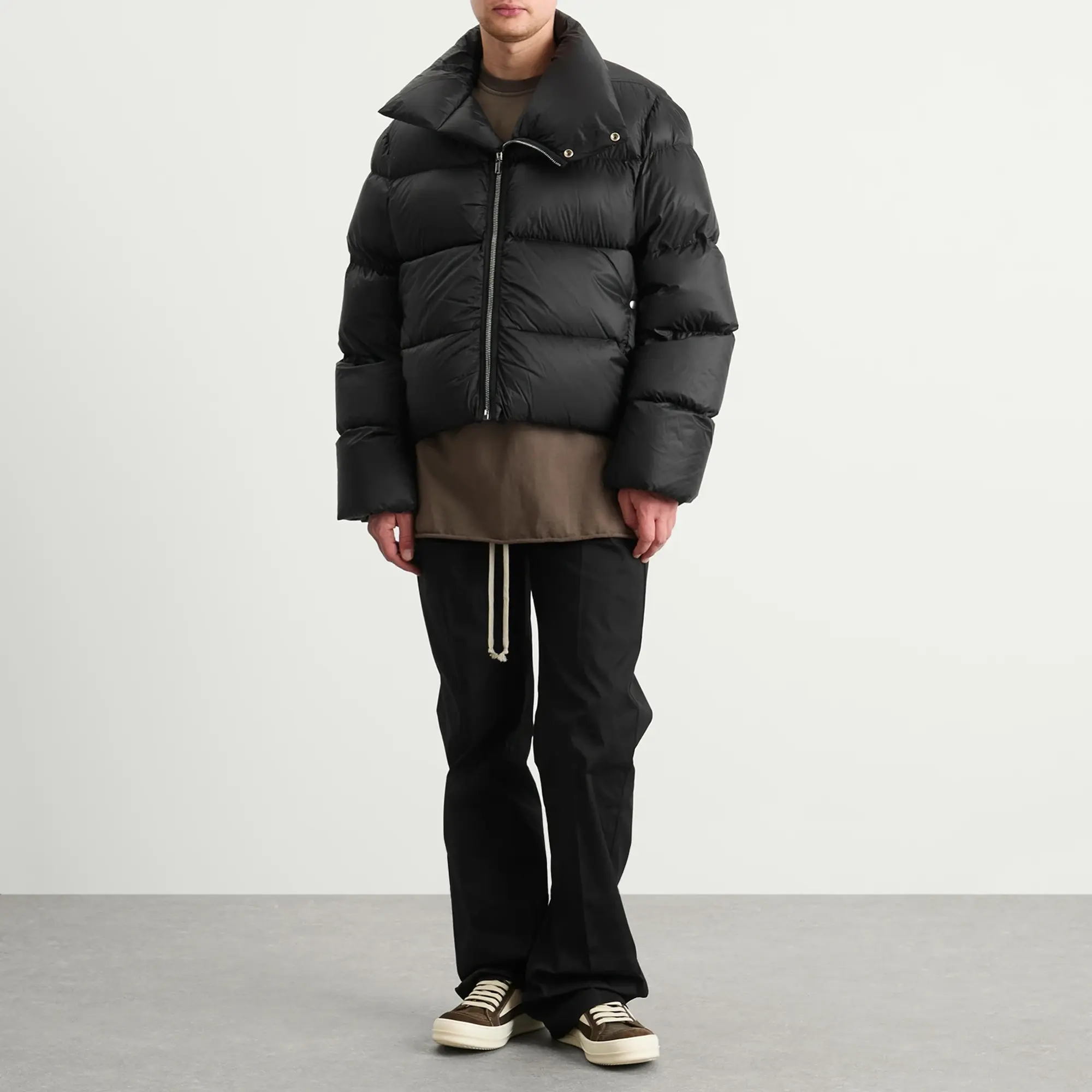 Rick Owens Men's Light Nylon Down Turtle Jacket Black
