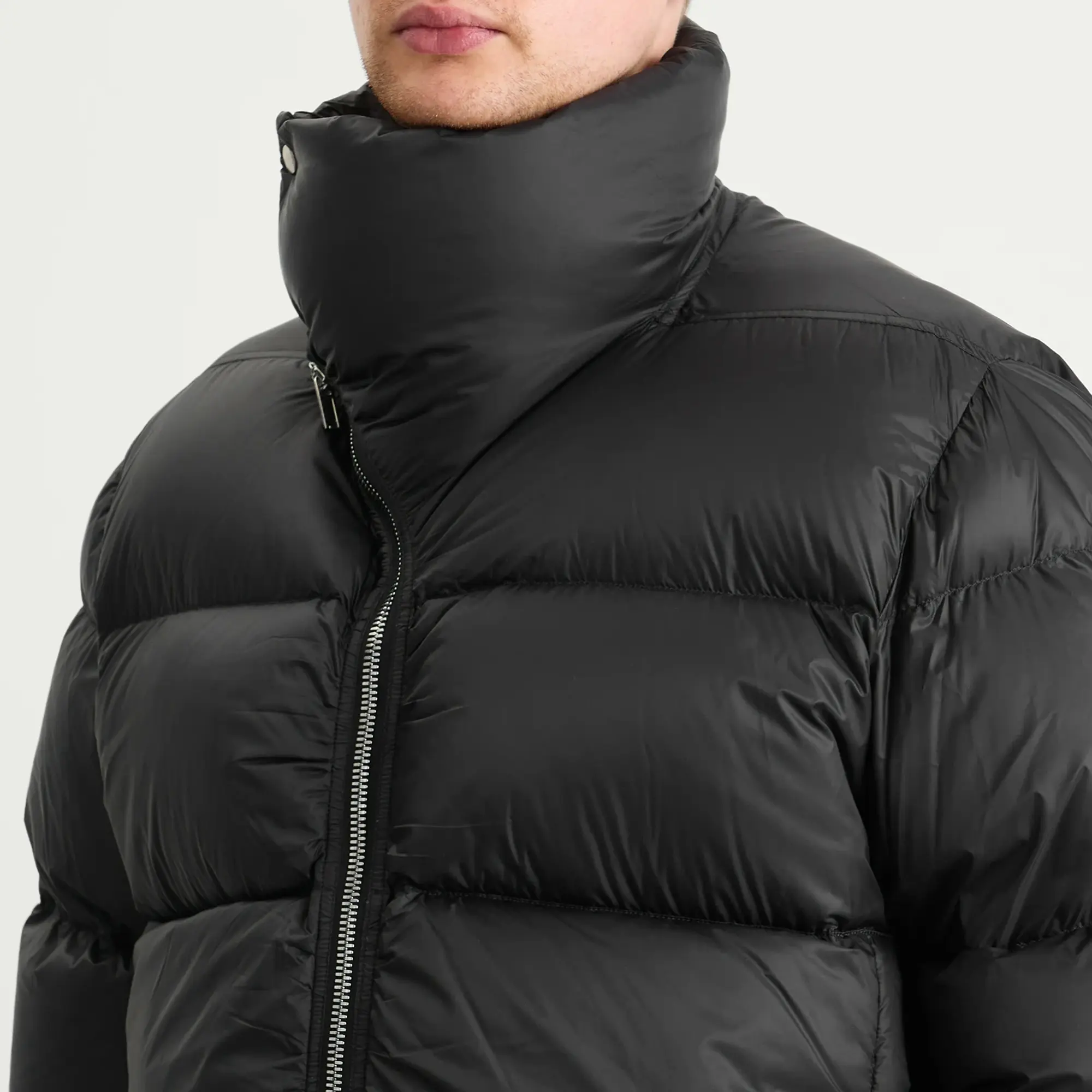 Rick Owens Men's Light Nylon Down Turtle Jacket Black