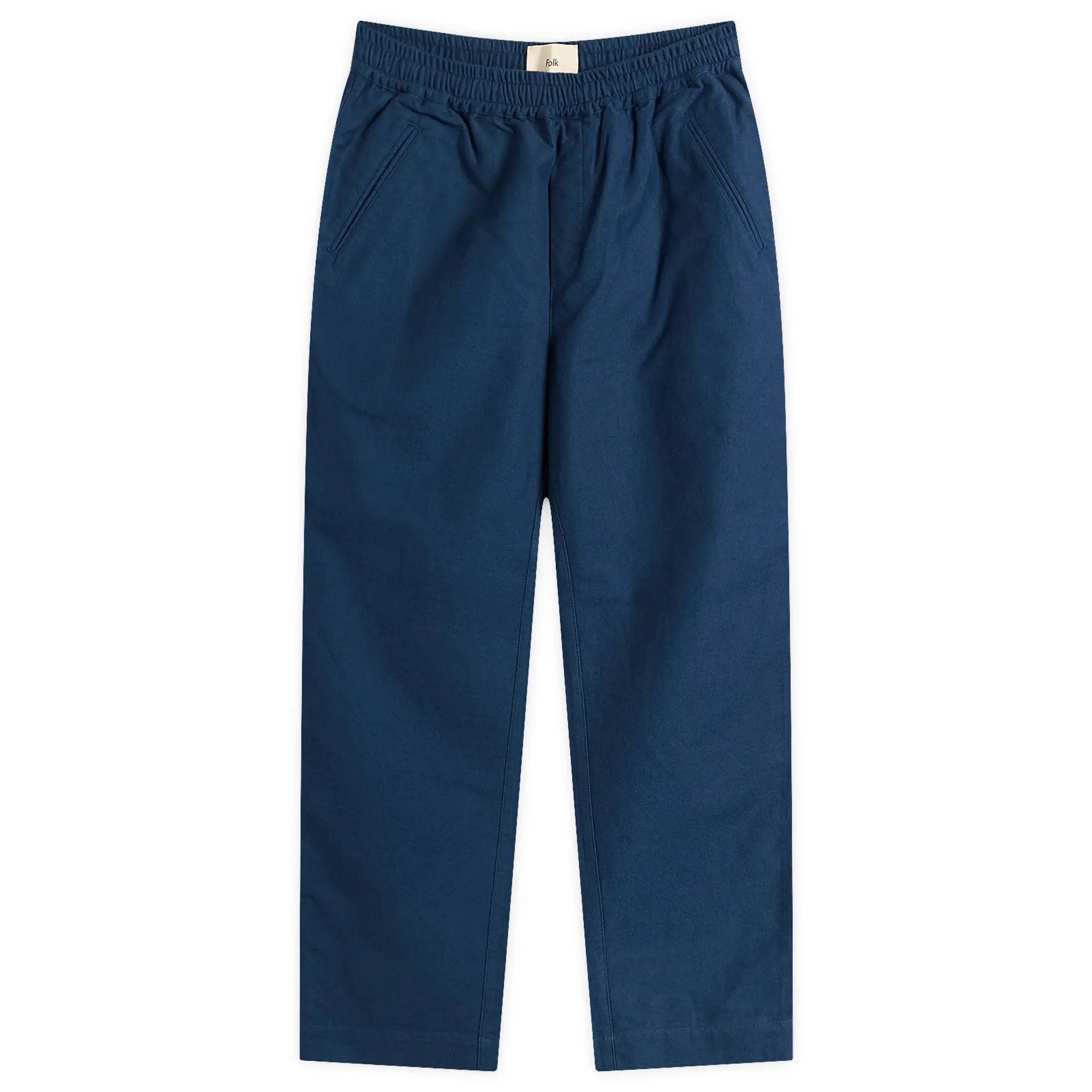 Folk Men's Drawcord Assembly Pant Ink Blue Moleskin