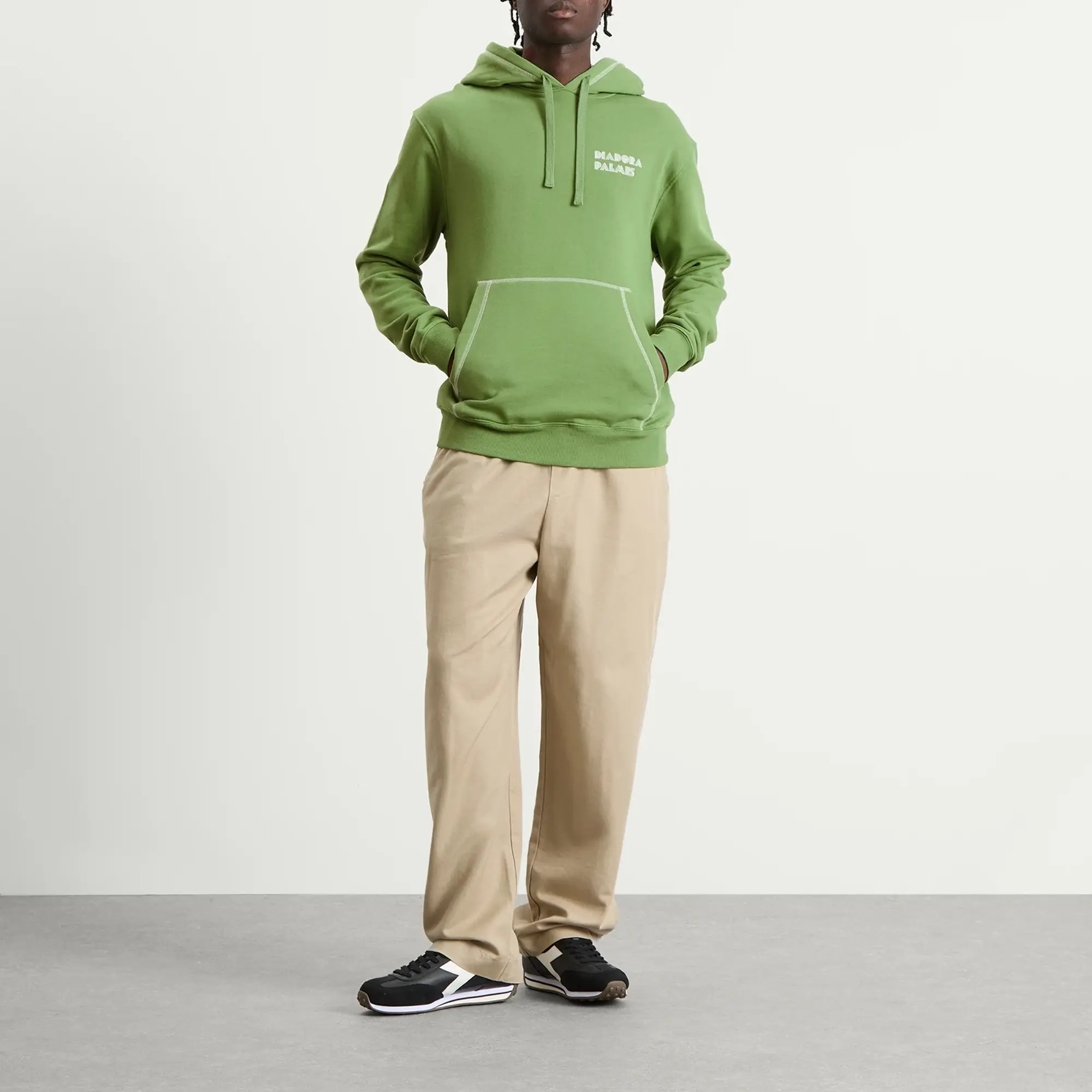 Diadora Men's Legacy Hoodie Green English Ivy