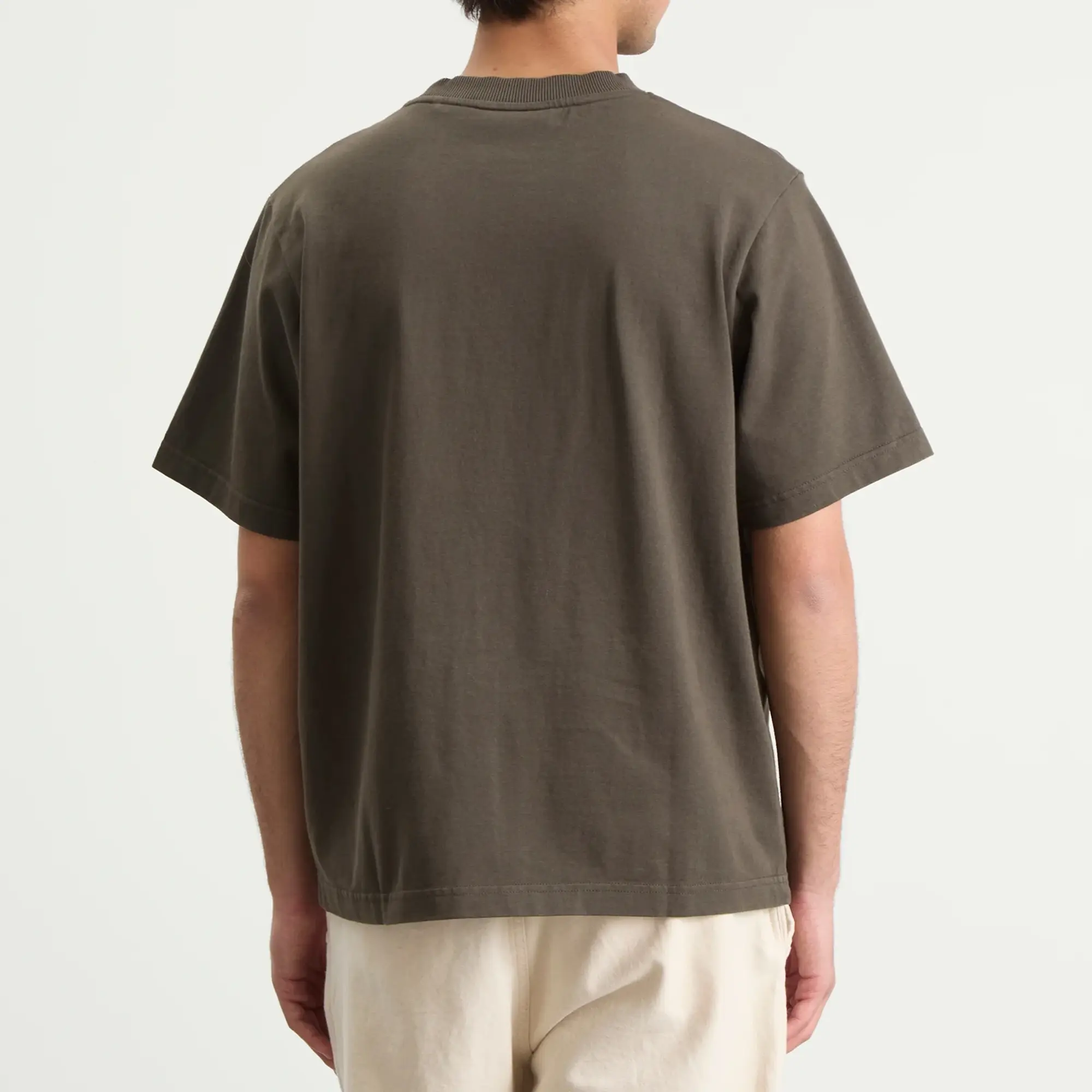 Bram's Fruit Men's Garden Hose Chain Stitch T-Shirt Solid Charcoal