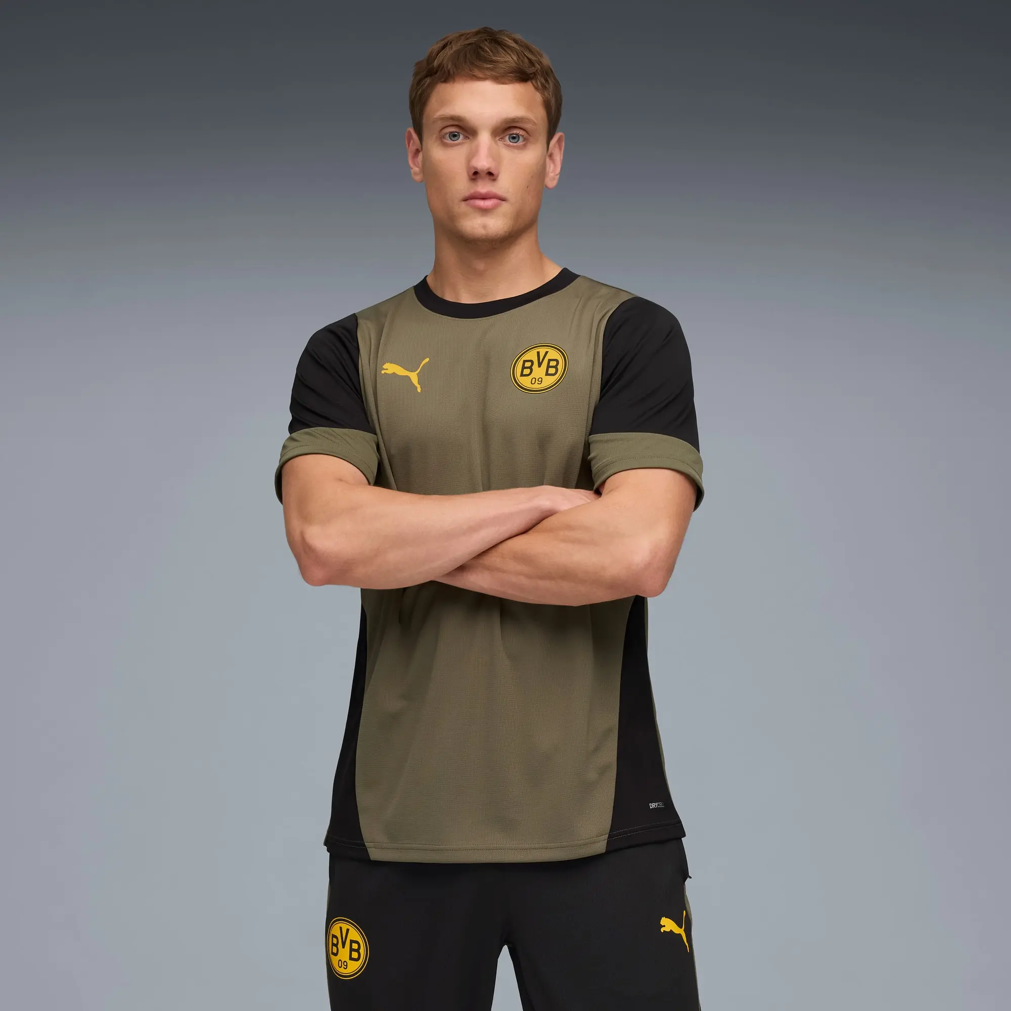 PUMA Borussia Dortmund Training Jersey Men, Loden Green/Black, size 3XL