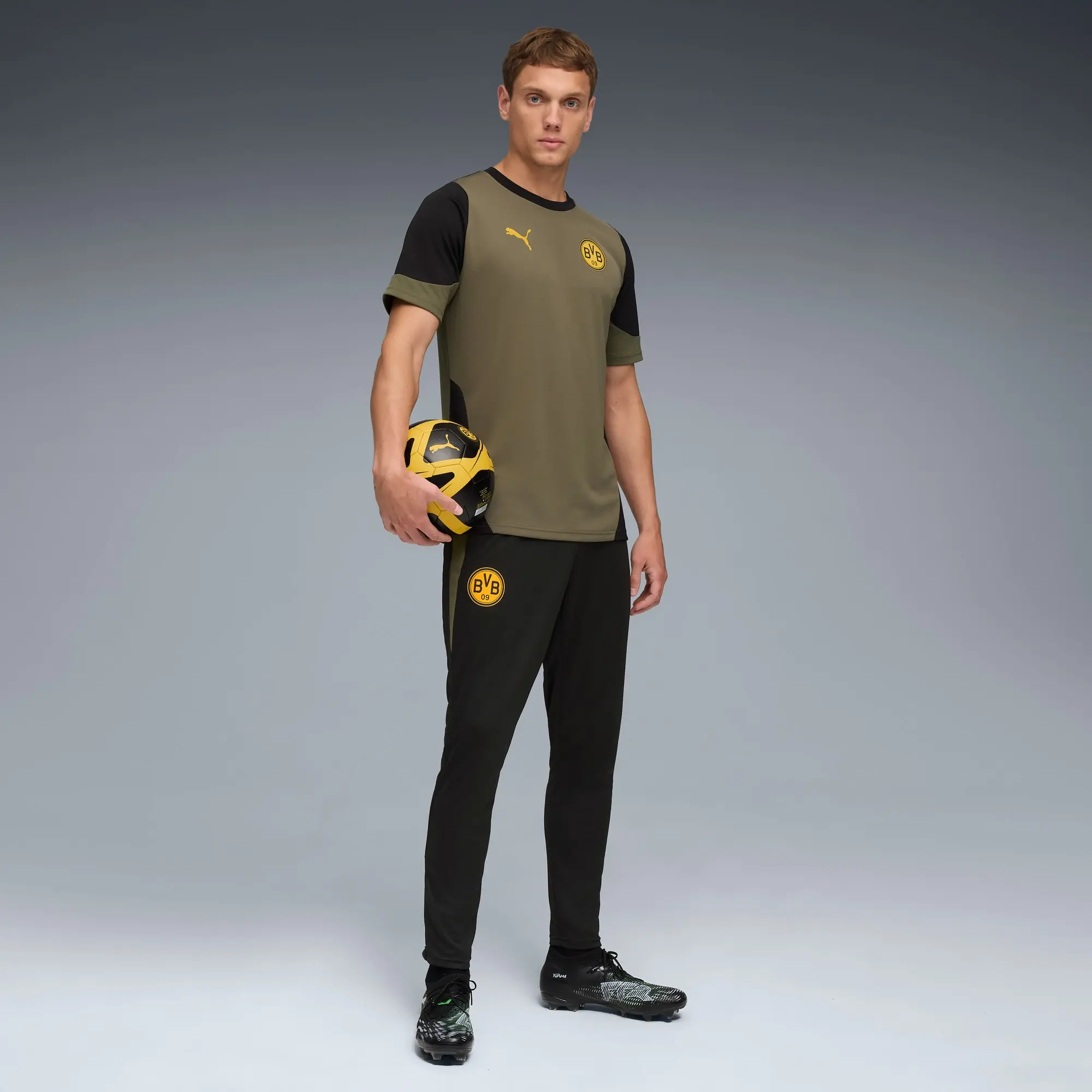 PUMA Borussia Dortmund Training Jersey Men, Loden Green/Black, size 3XL