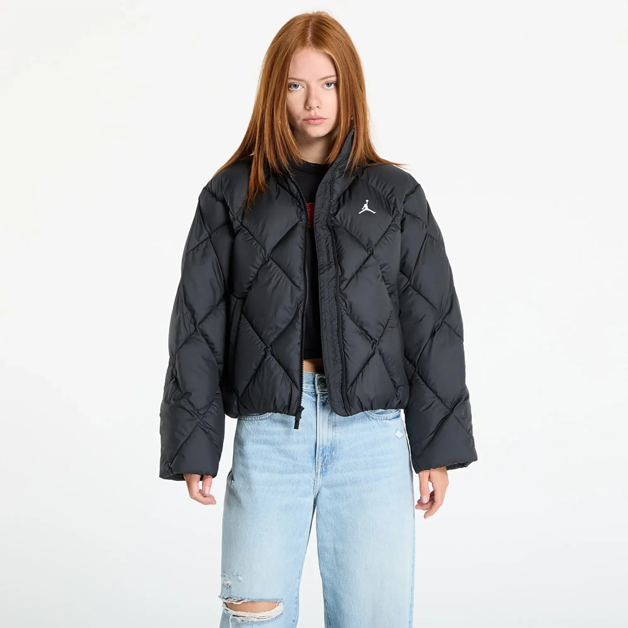 Jacket Jordan Brooklyn Women's Quilted Puffer Jacket Black/ White L