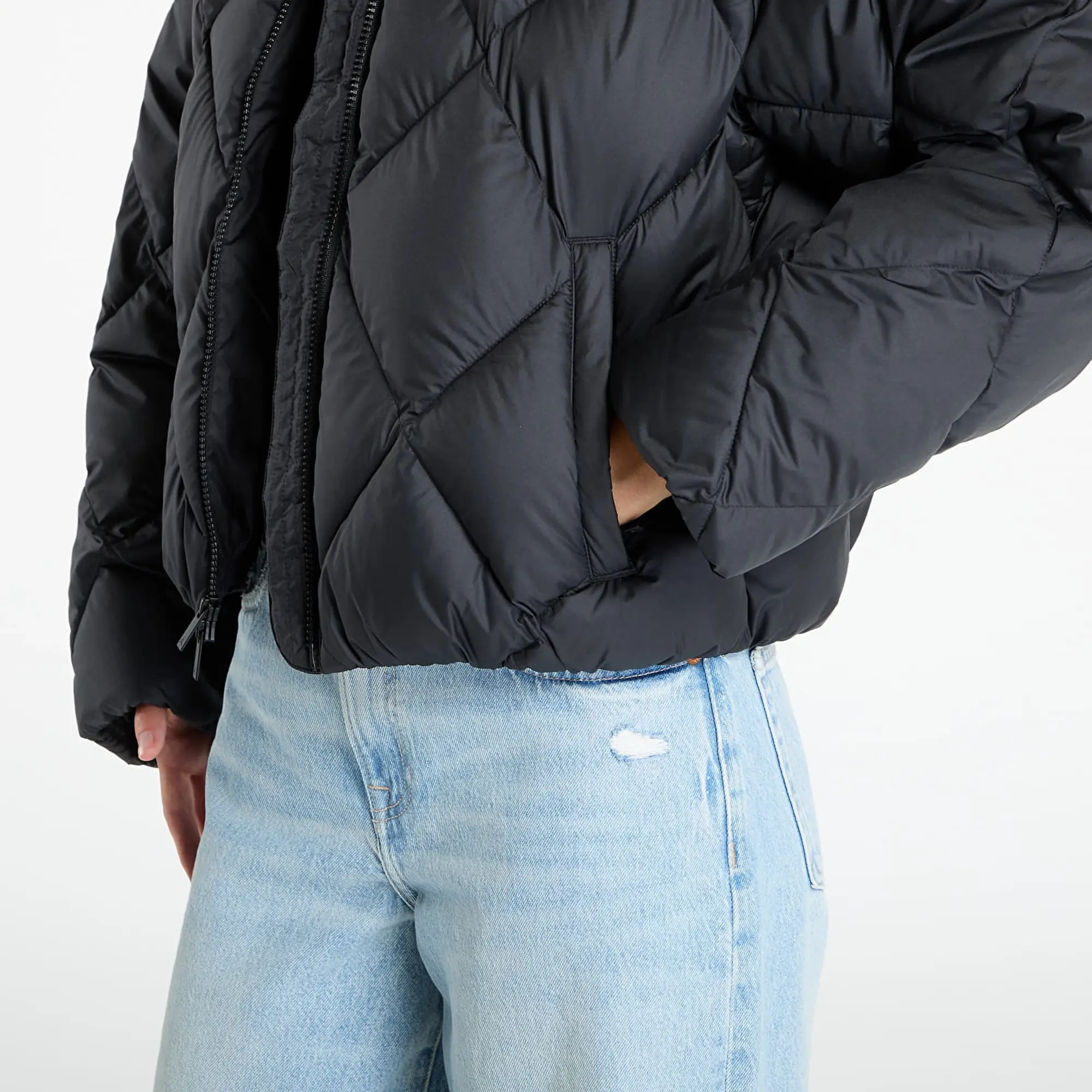 Jacket Jordan Brooklyn Women's Quilted Puffer Jacket Black/ White L