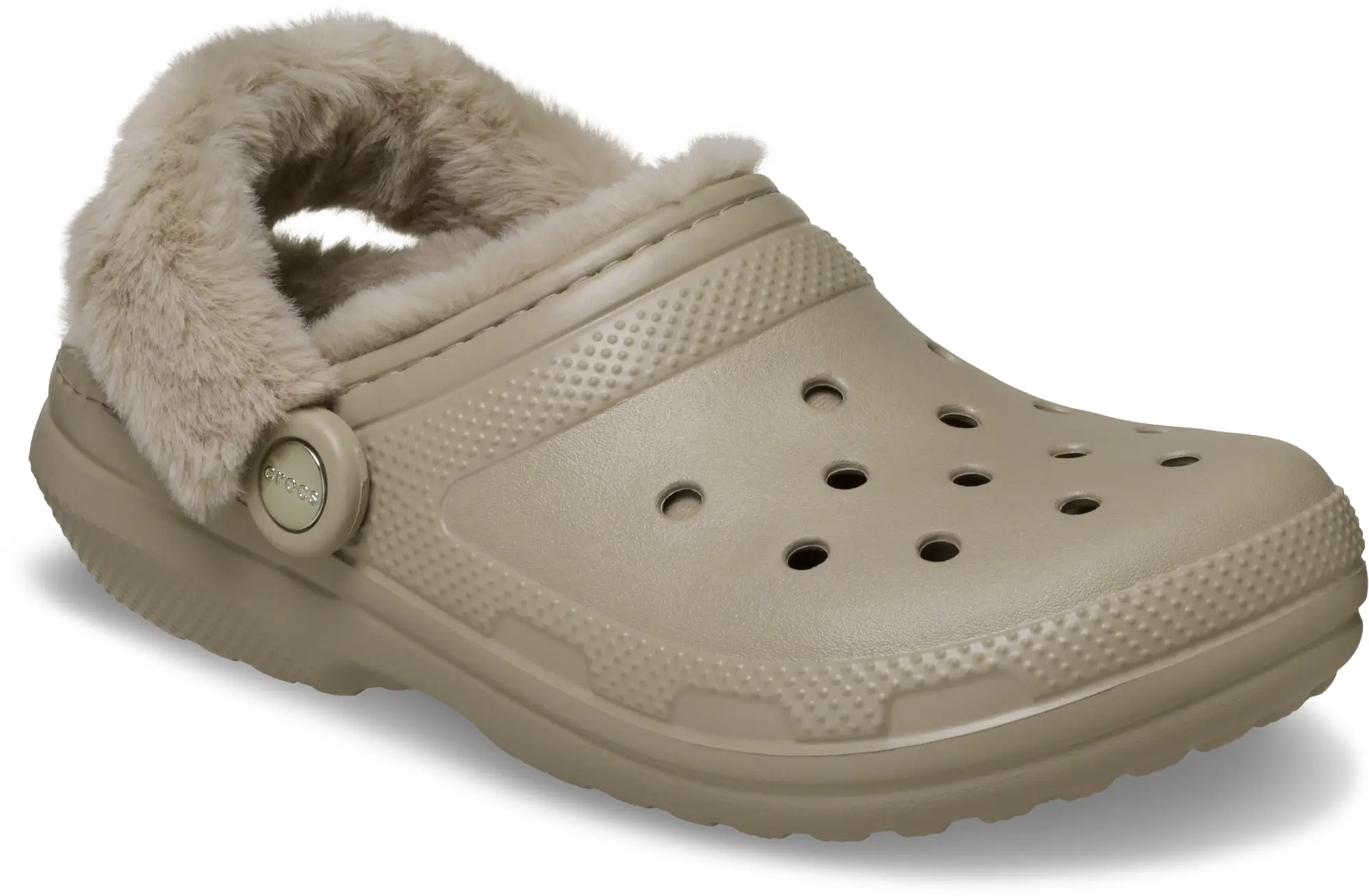 Crocs | Unisex | Classic Fuzz Lined | Clogs | Taupe | W4/M3
