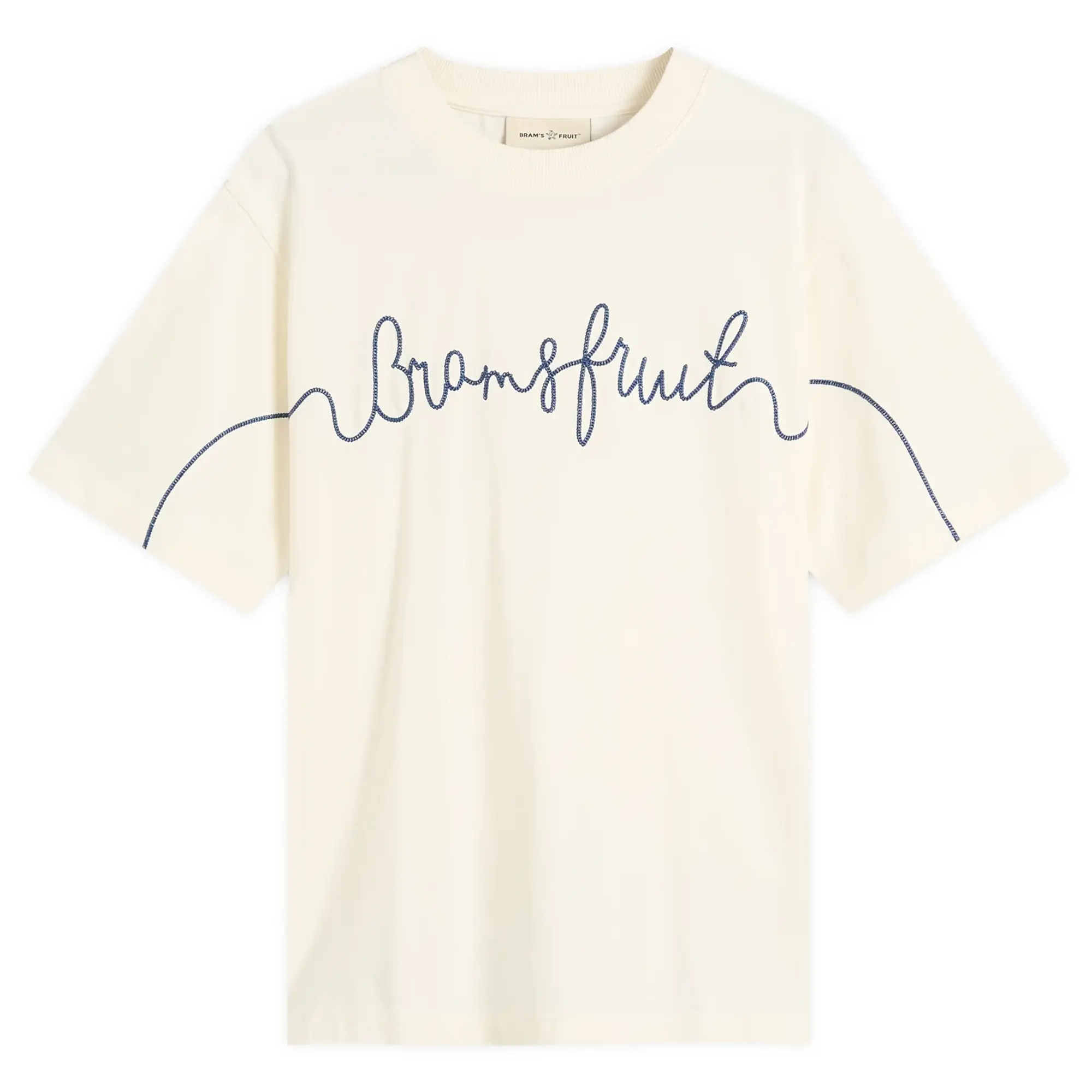 Bram's Fruit Men's Garden Hose Chain Stitch T-Shirt White