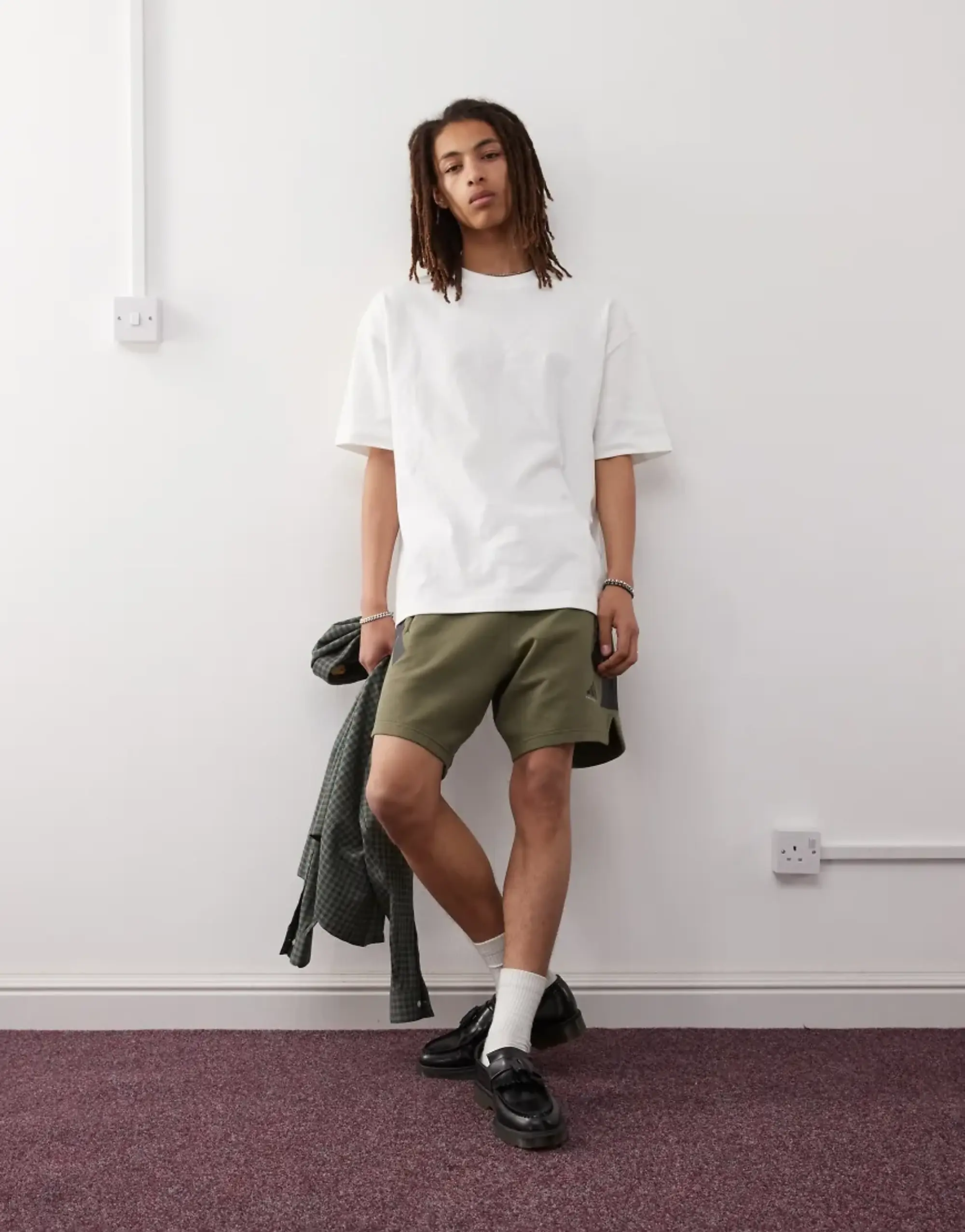Adidas Originals Basketball Shorts In Khaki-Green