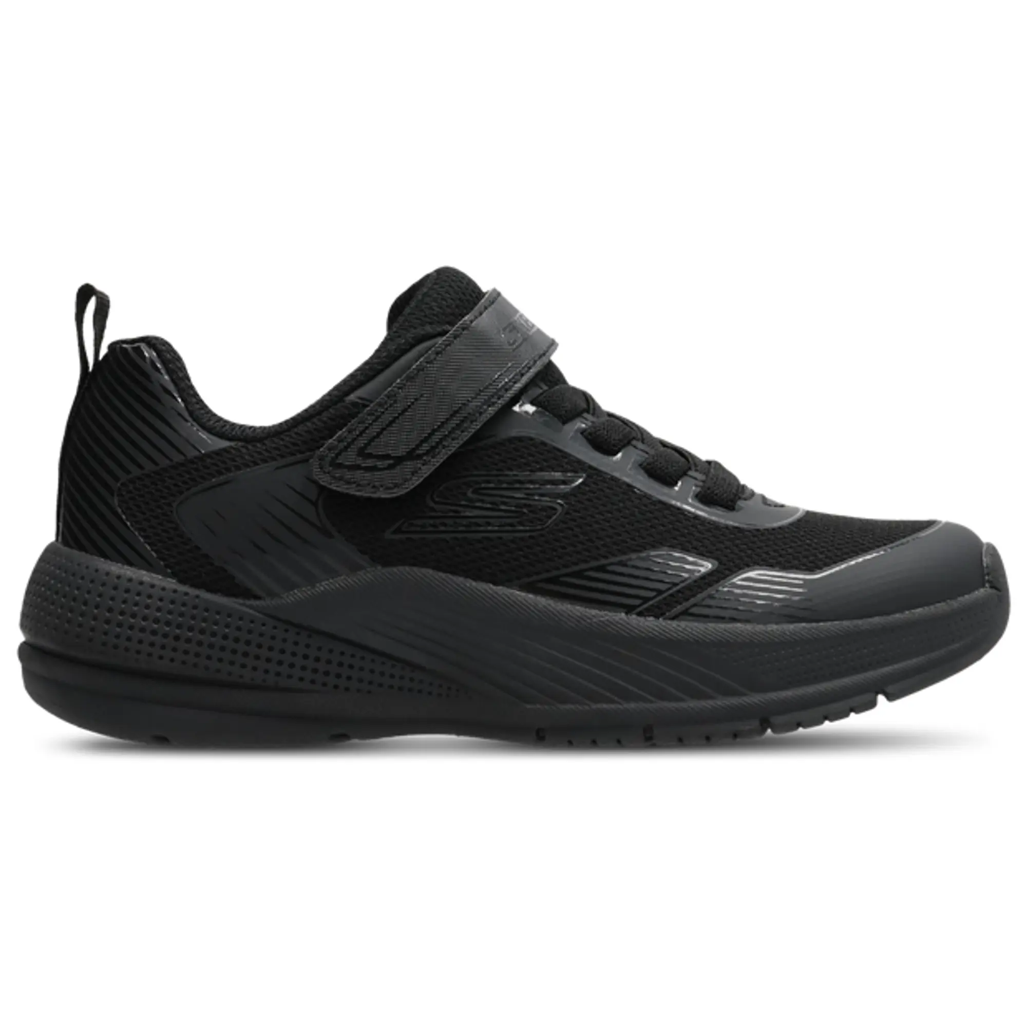 Skechers Girls Microspec Advance - Oasis Point Sneaker in Black