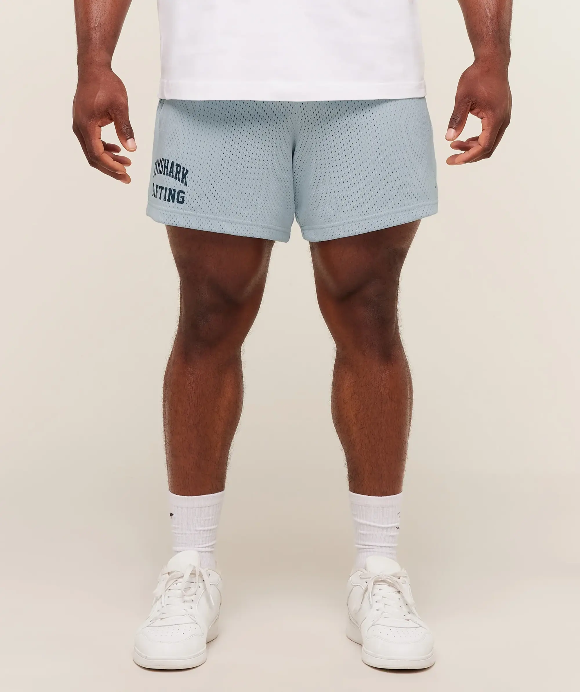  Lifting Mesh 5" Shorts - Smoke Blue