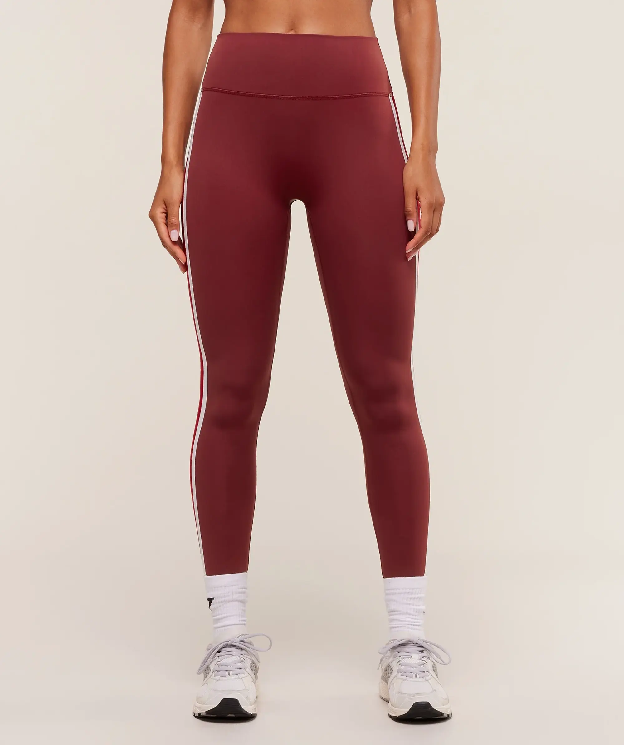  Piping Leggings - Sets Red/Carmine Red/Soft White
