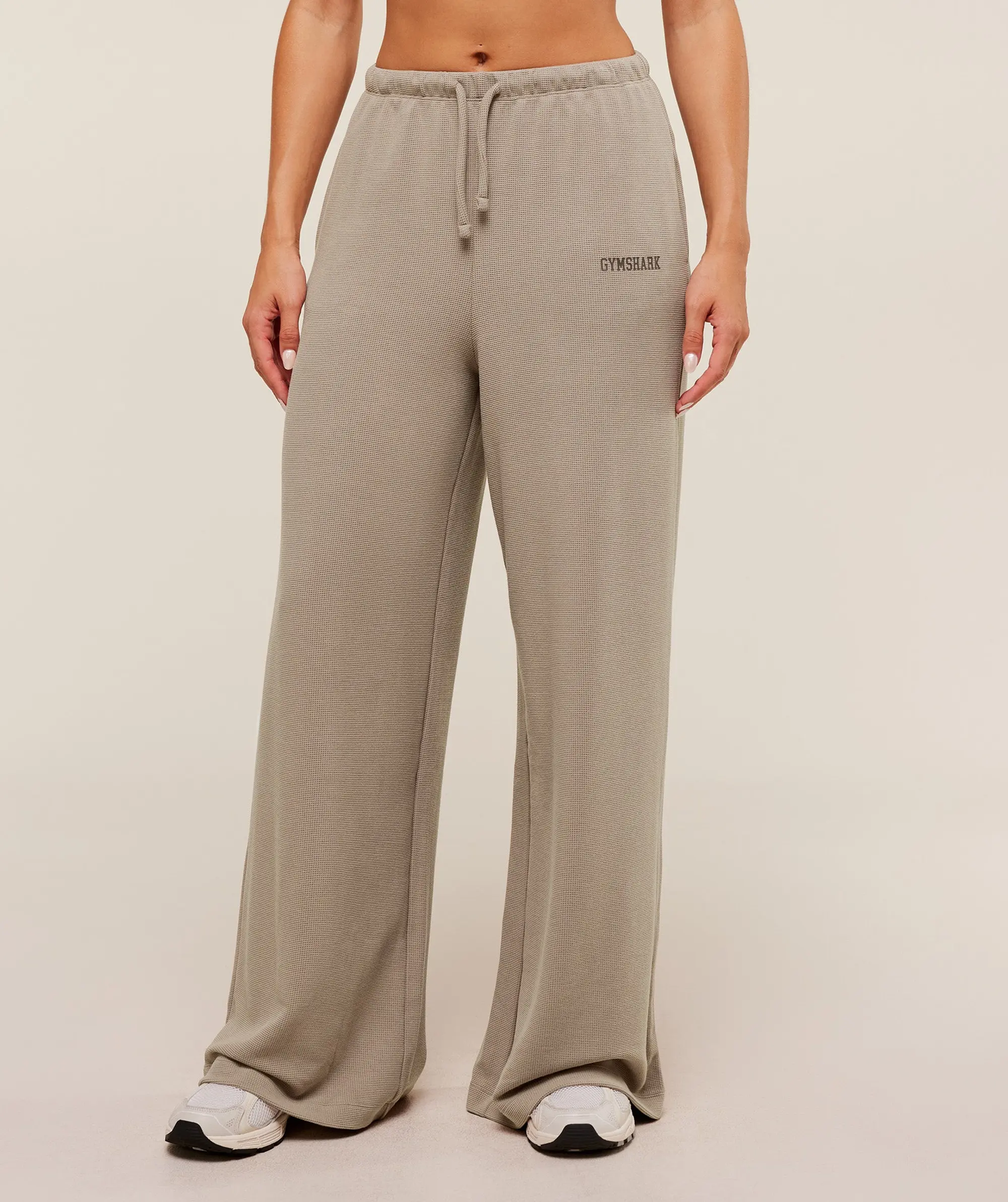  Waffle Wide Leg Pants - Lifestyle Brown