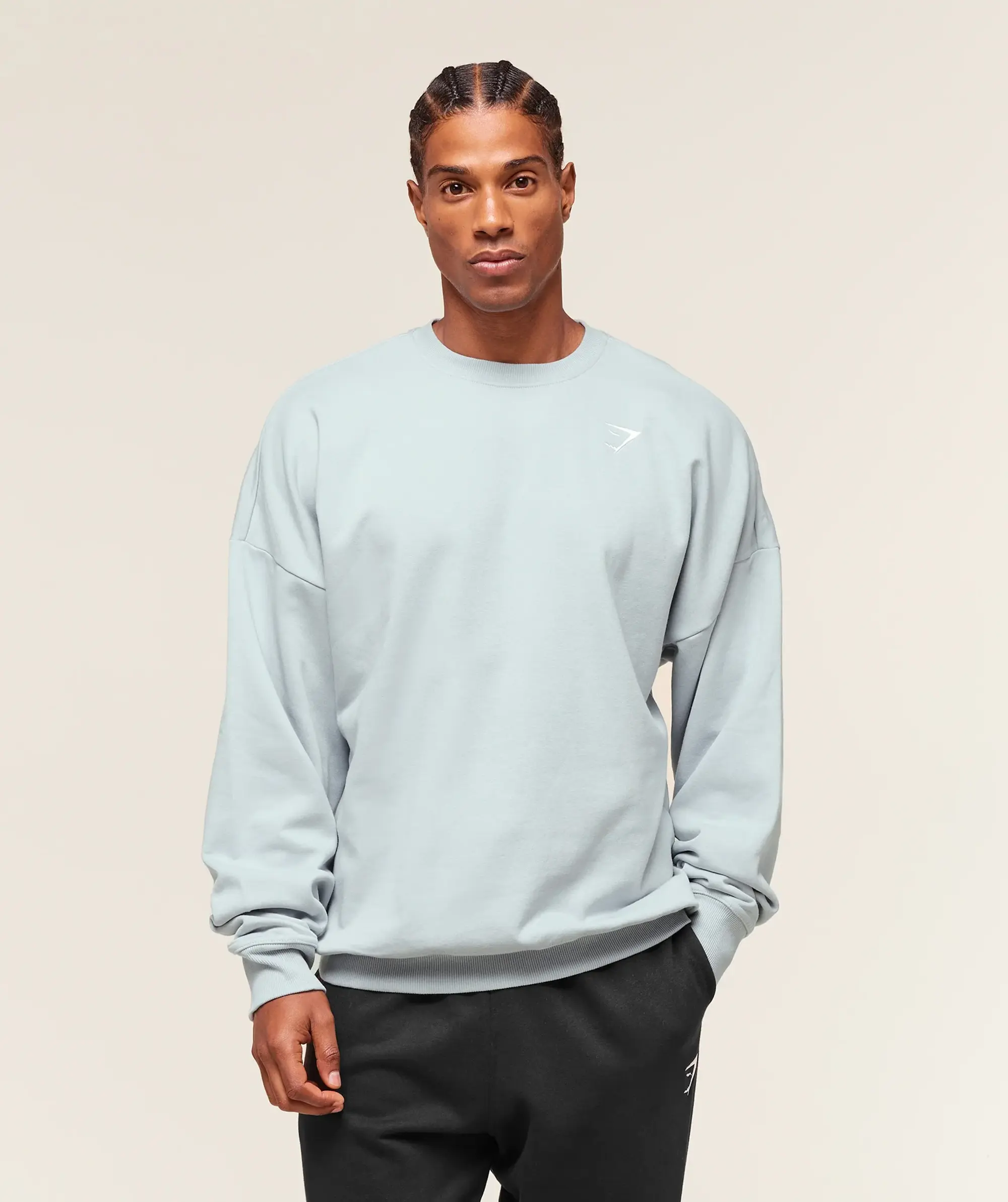  Crest Oversized Crew - Smoke Blue