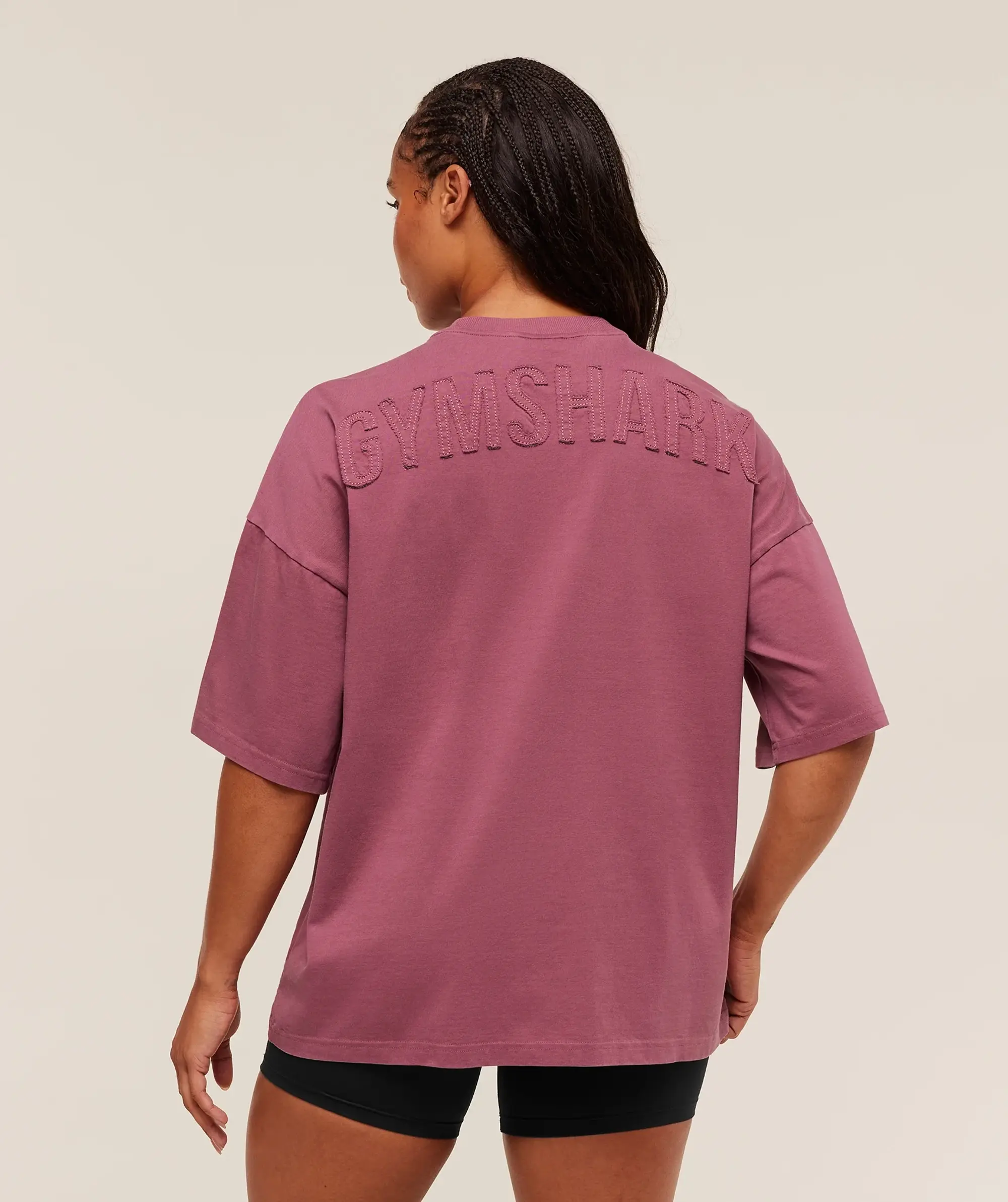  Power Washed Oversized T-Shirt - Reset Pink/Acid Wash Small Ball