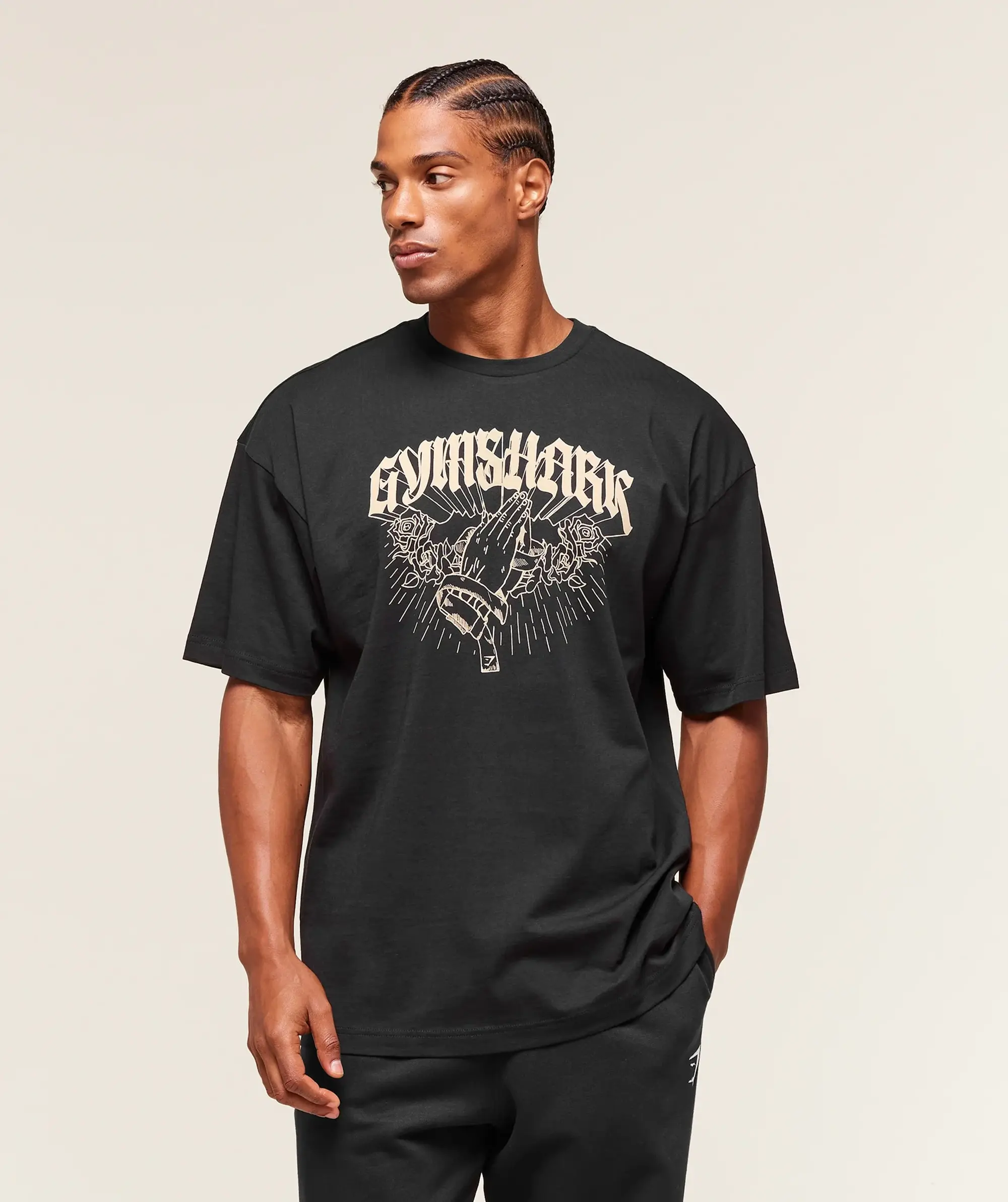  Praying Hands T-Shirt - Black