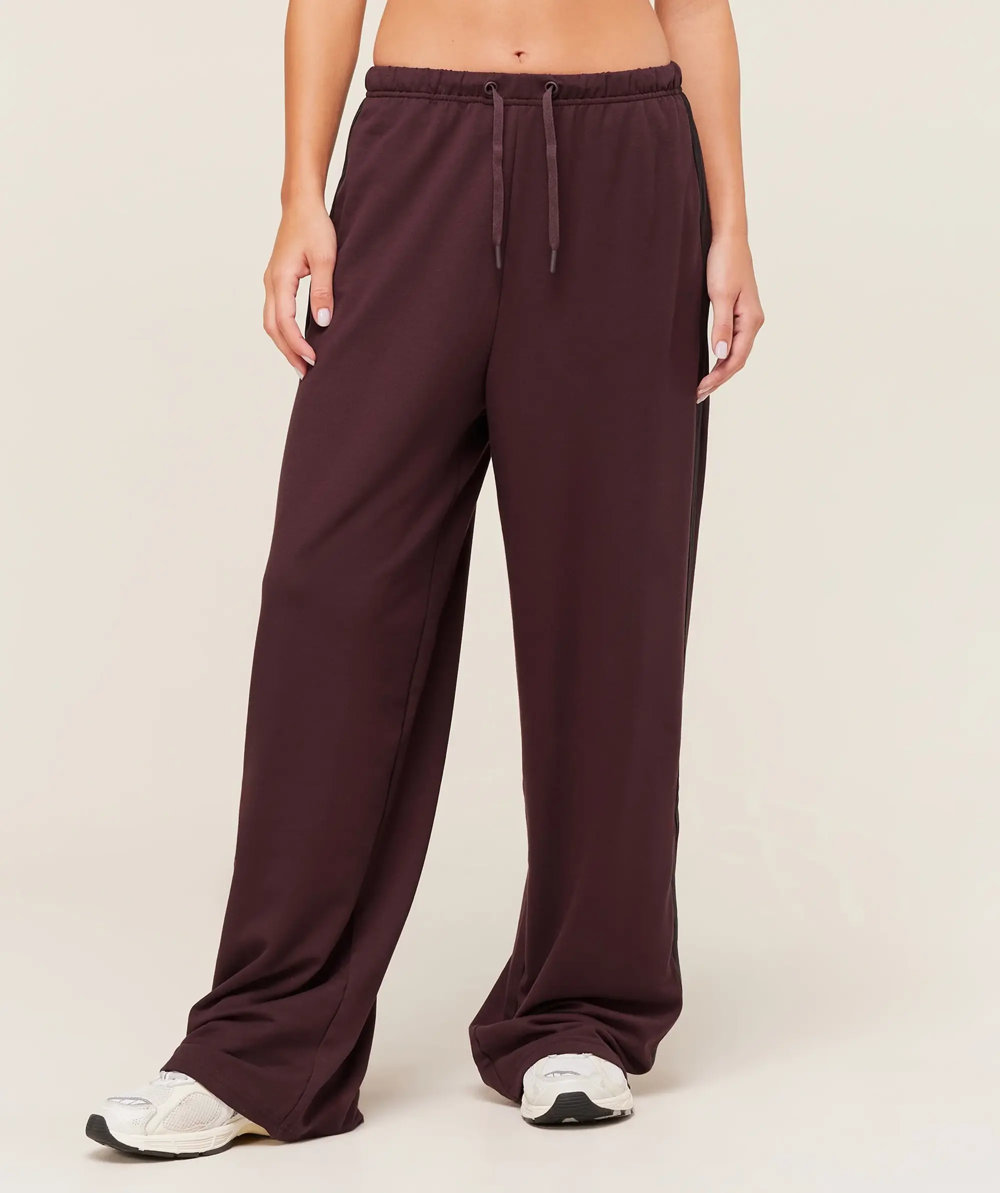  Retro Stripe Snap Pant - Cherry Purple/Black