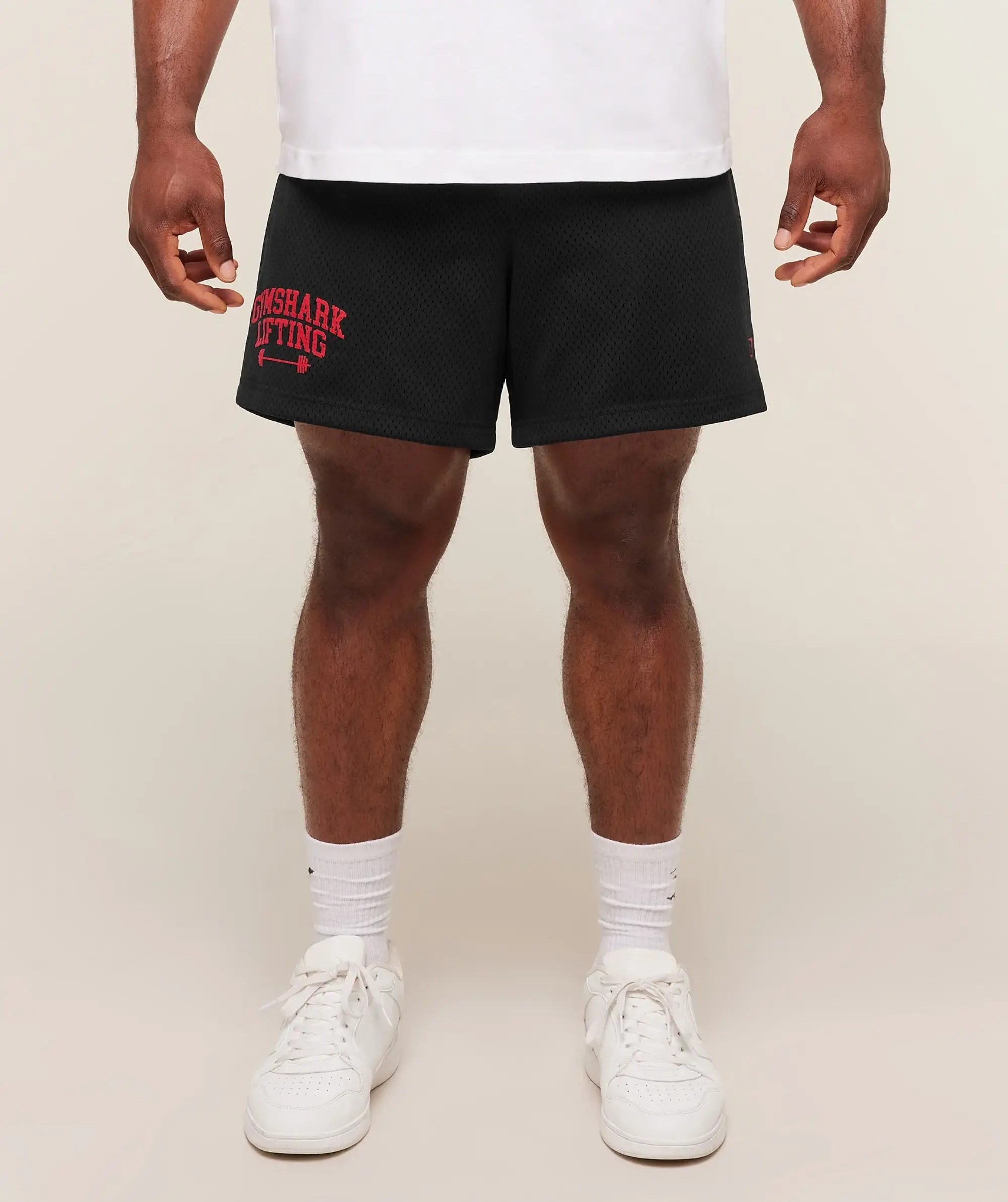  Lifting Barbell Mesh 5" Shorts - Black