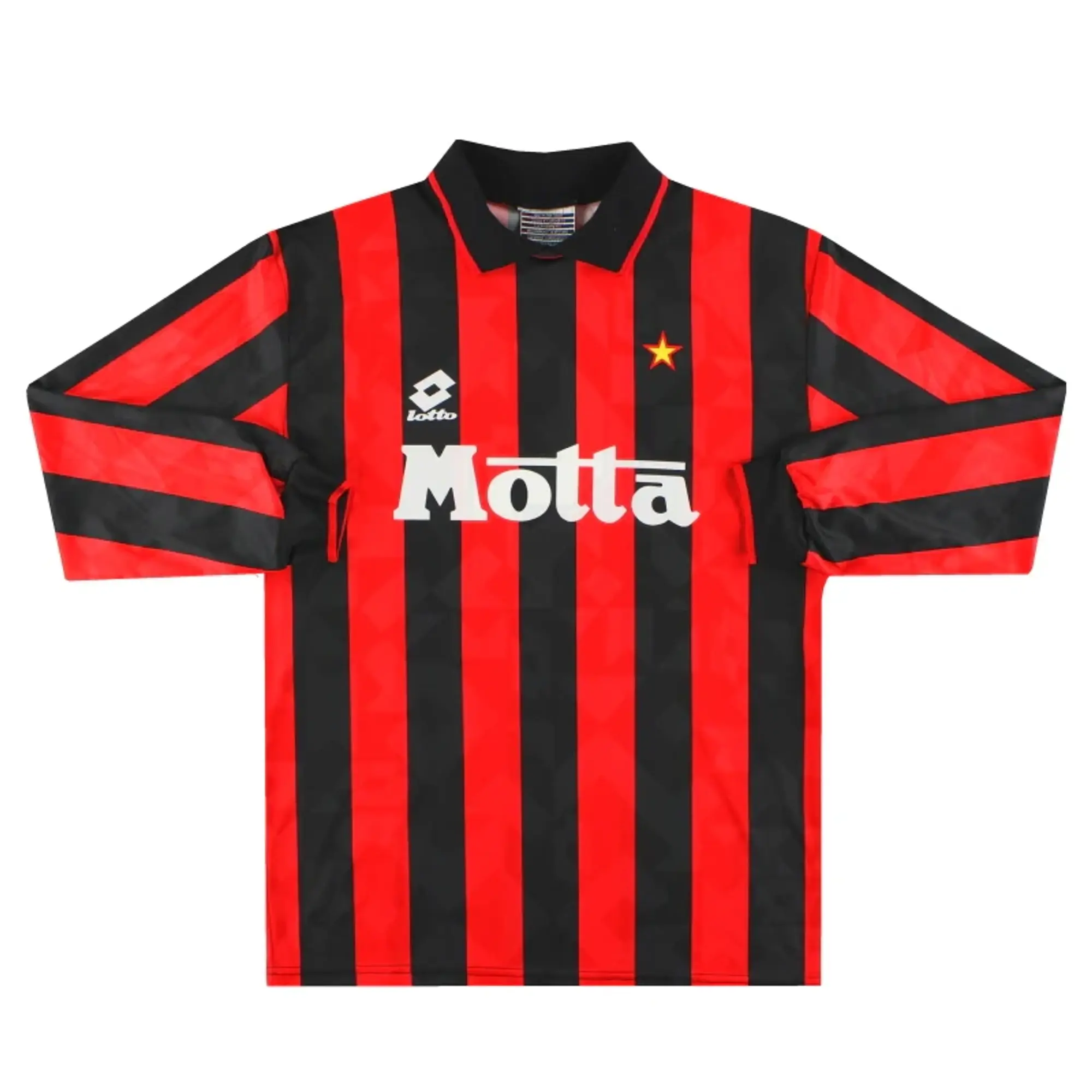 1993-94 AC Milan Lotto Home Shirt #9 L/S L - AC Milan / Excellent 