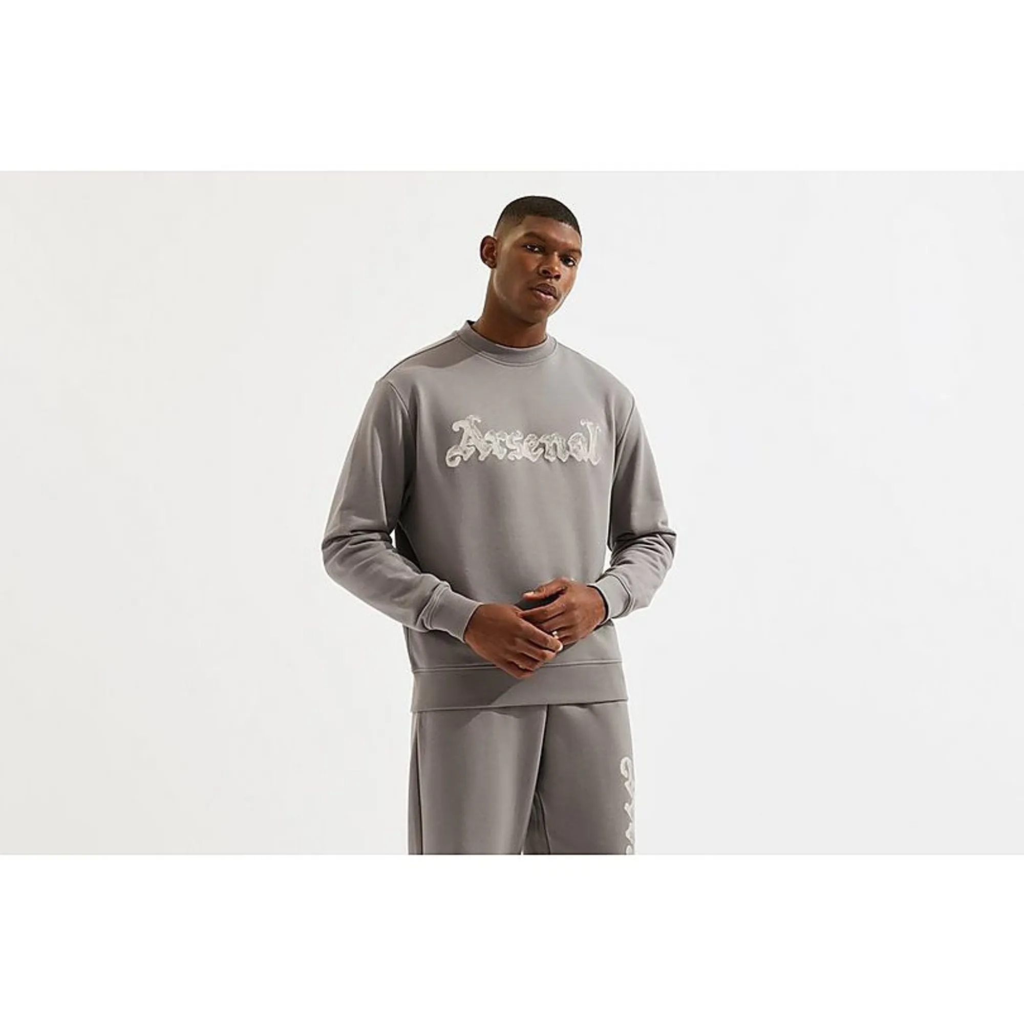 Arsenal N7 Stone Permanent Sweatshirt, Grey