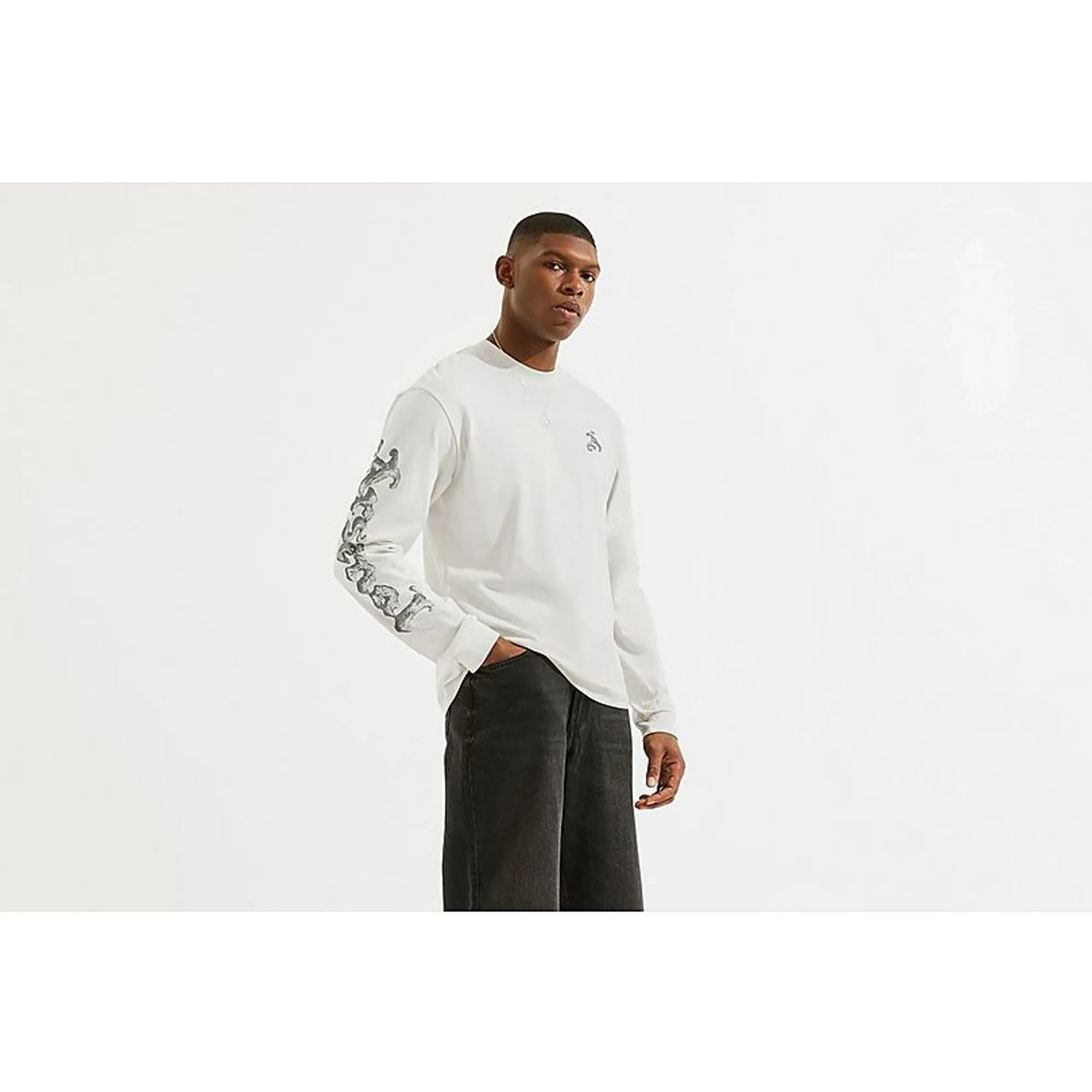 Arsenal N7 White Permanent Long Sleeve T-Shirt, White