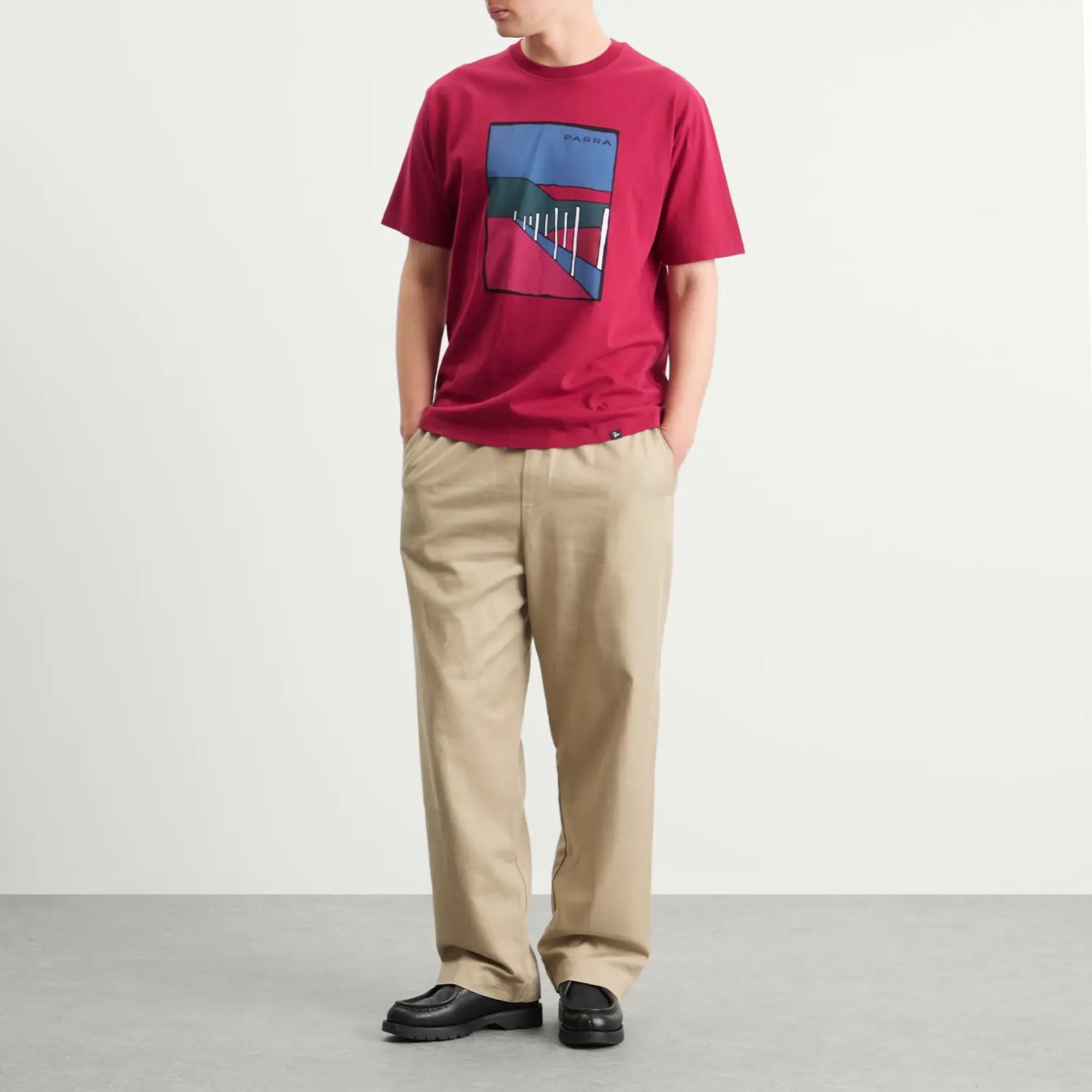 By Parra Men's Beach Parking T-Shirt Raspberry