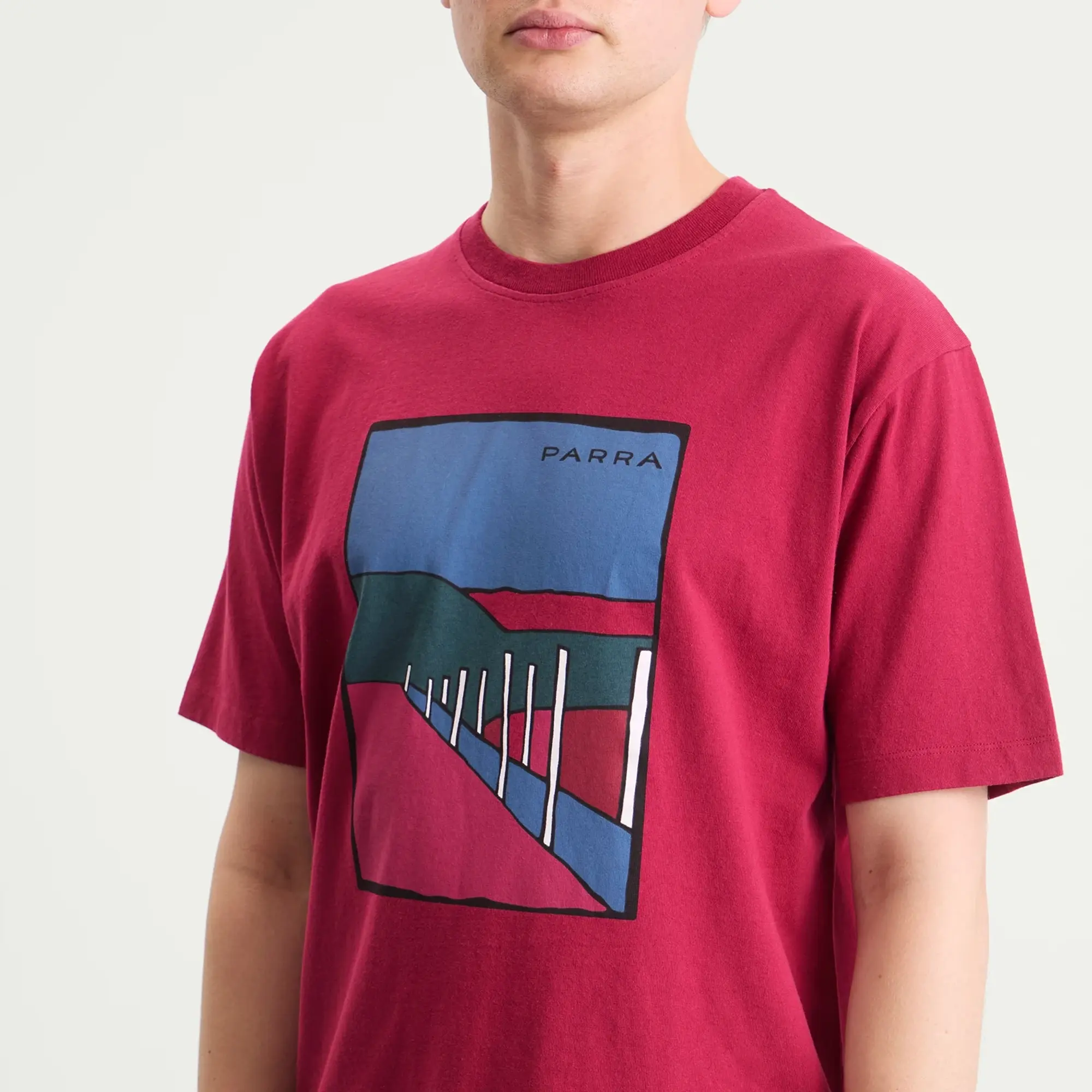 By Parra Men's Beach Parking T-Shirt Raspberry