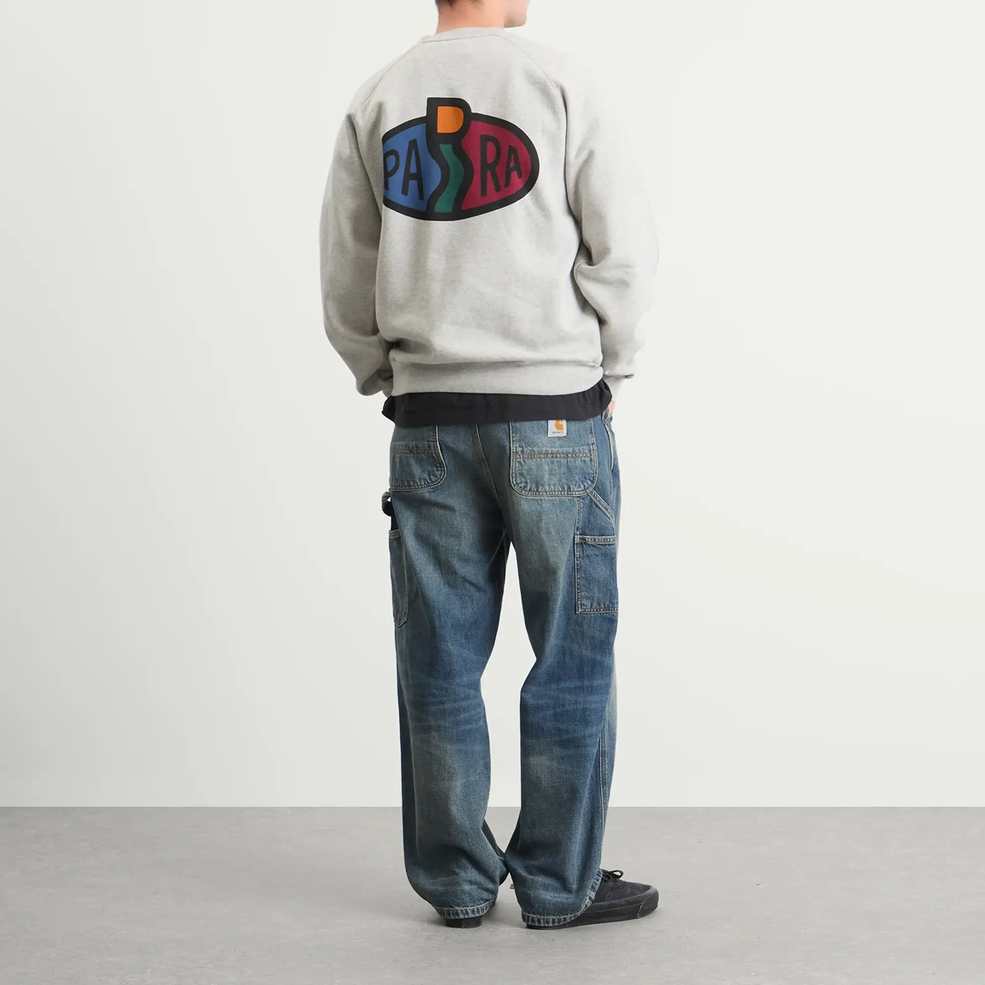 By Parra Men's Legs Logo Crew Sweatshirt Heather Grey