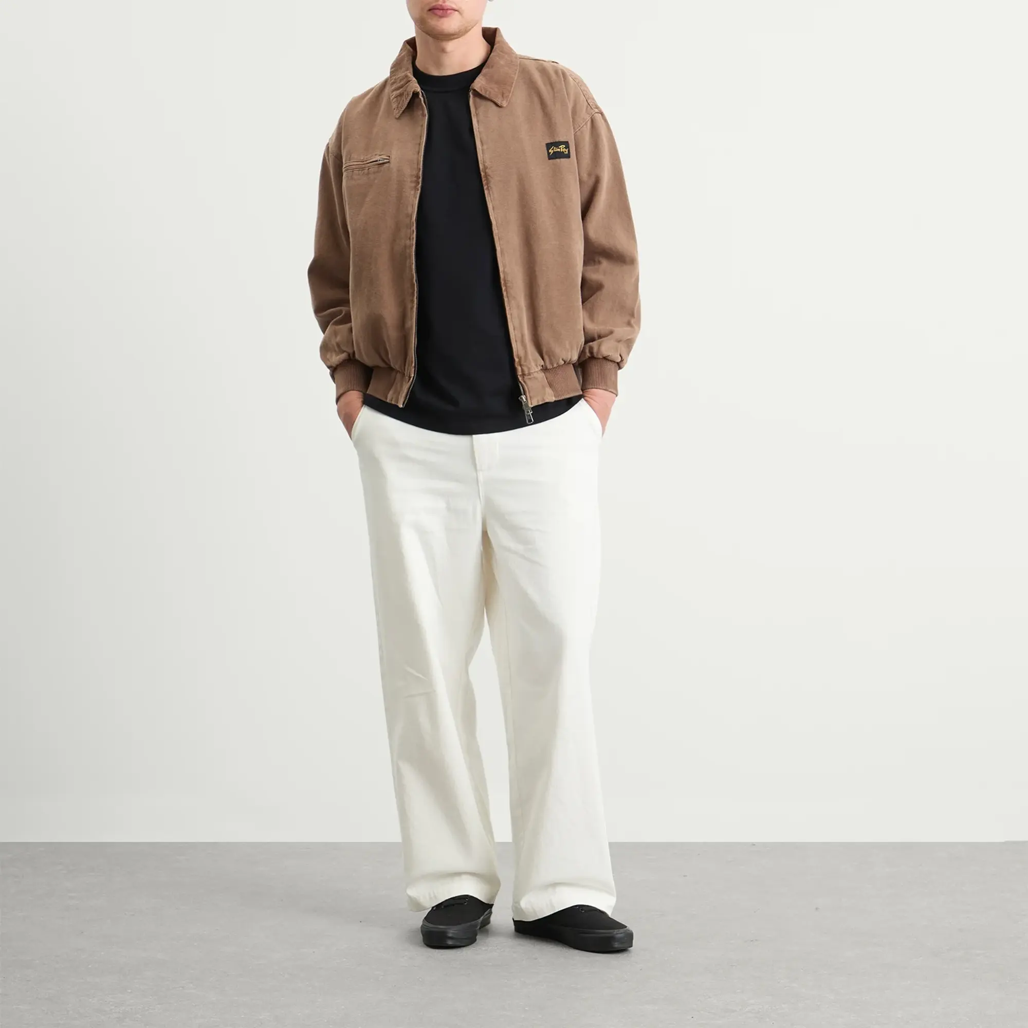 Stan Ray Men's Roughneck Collared Bomber Jacket Washed Acorn