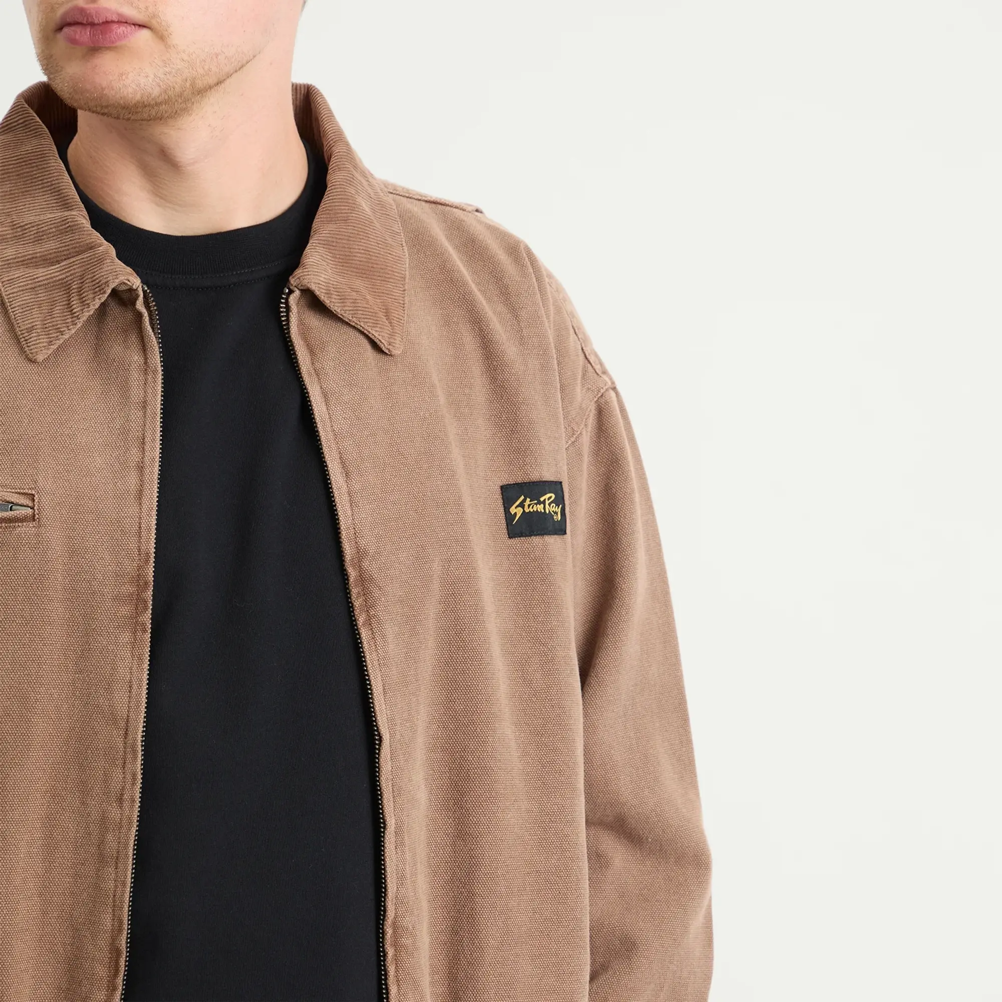 Stan Ray Men's Roughneck Collared Bomber Jacket Washed Acorn