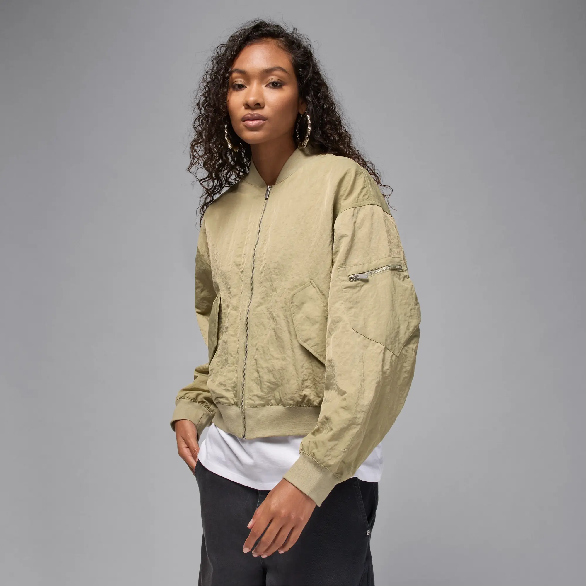 Nike Jordan Flight Renegade Women's Jacket - Brown - Nylon
