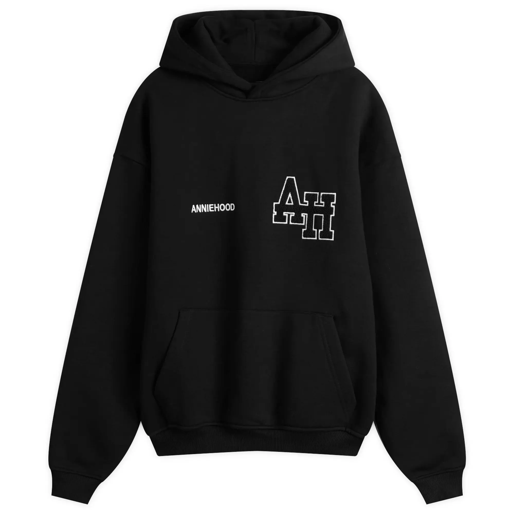 ANNIE HOOD Men's College Hoodie Black/Black