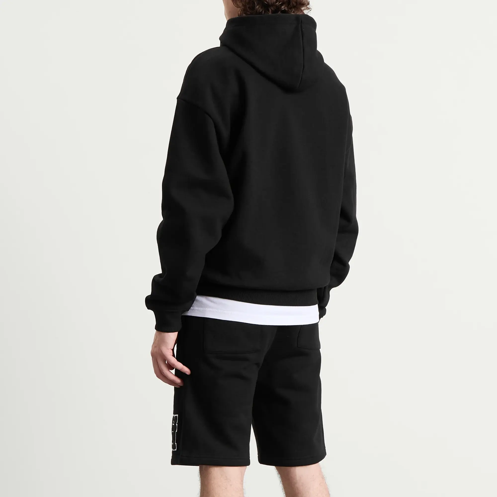 ANNIE HOOD Men's College Hoodie Black/Black