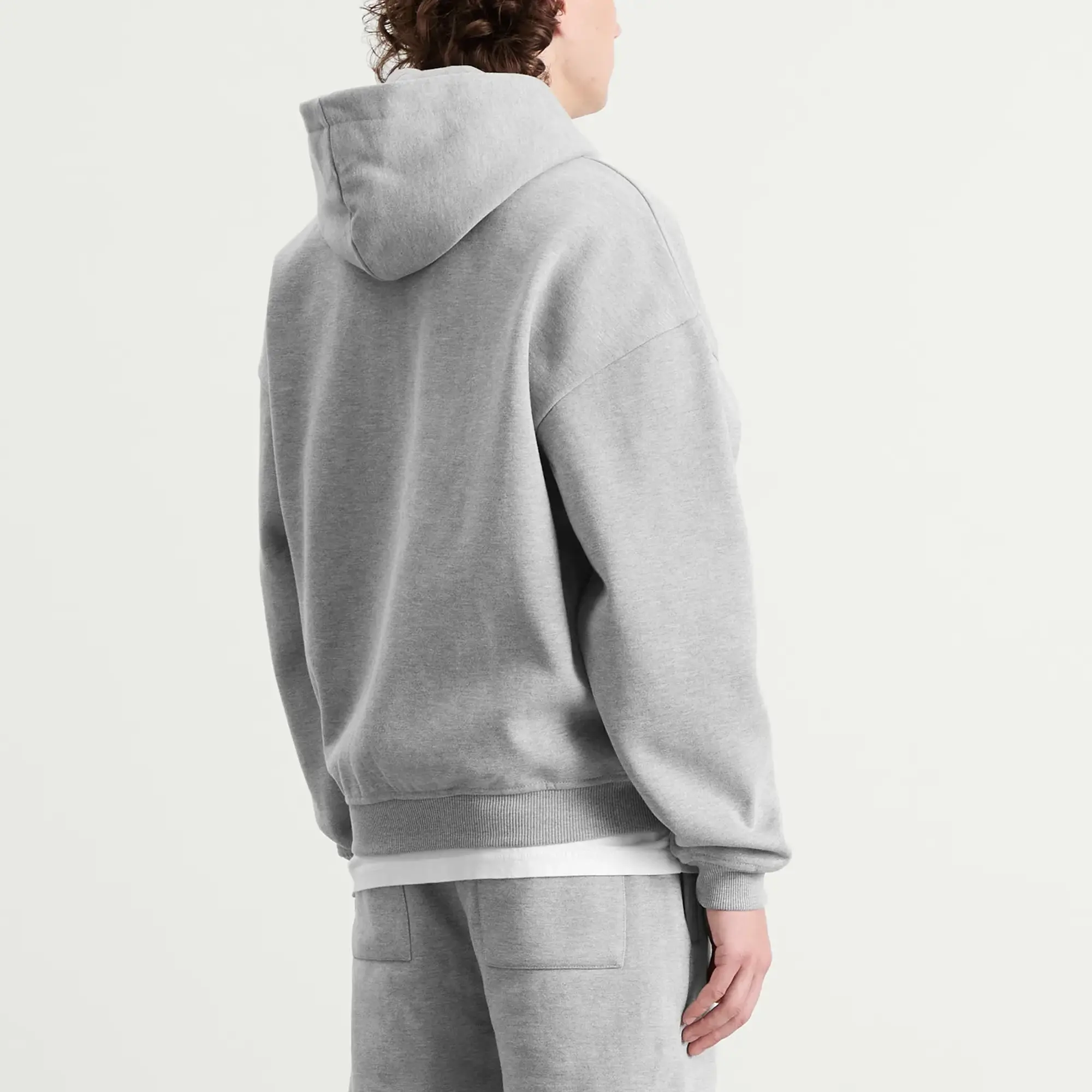ANNIE HOOD Men's College Zip Hoodie Grey/Grey