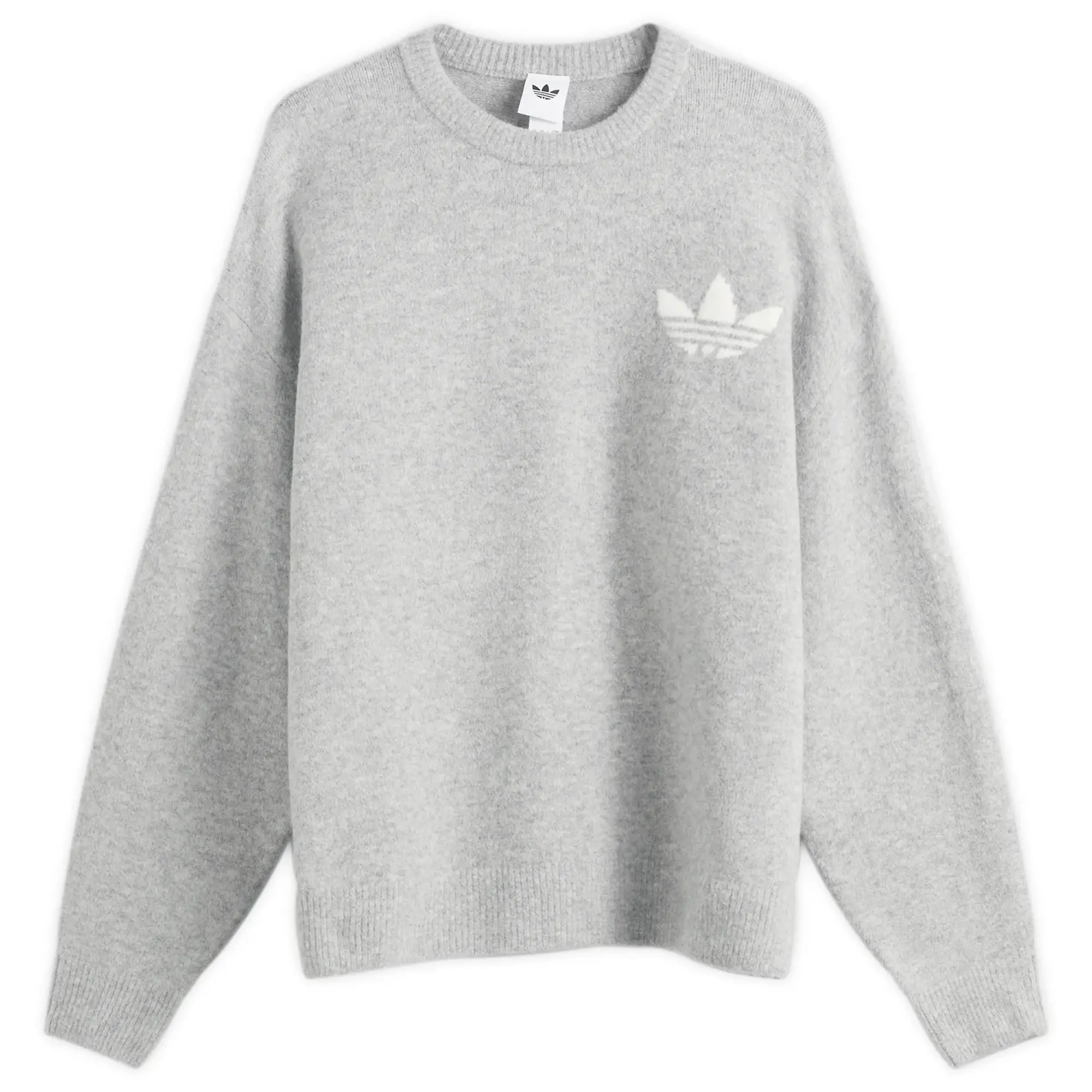 Adidas Women's Knitted Sweatshirt Medium Grey Heather
