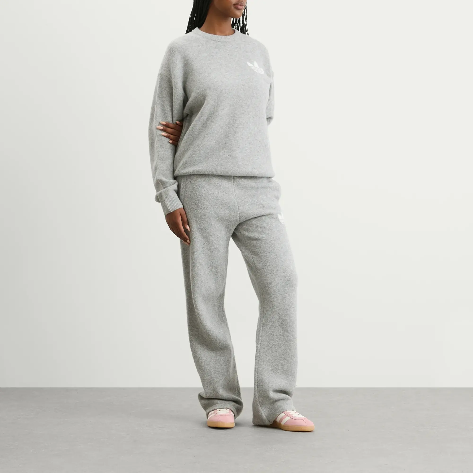 Adidas Women's Knitted Pants Medium Grey Heather