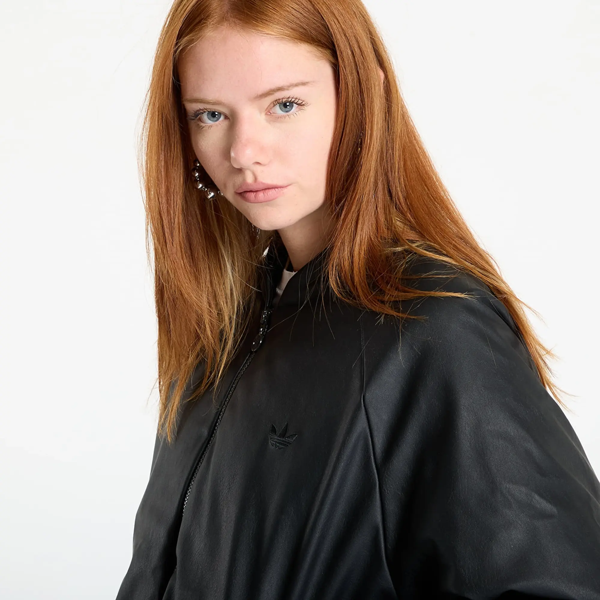 Bomber Adidas Pleather Bomber Synthetic Down Jacket Black L