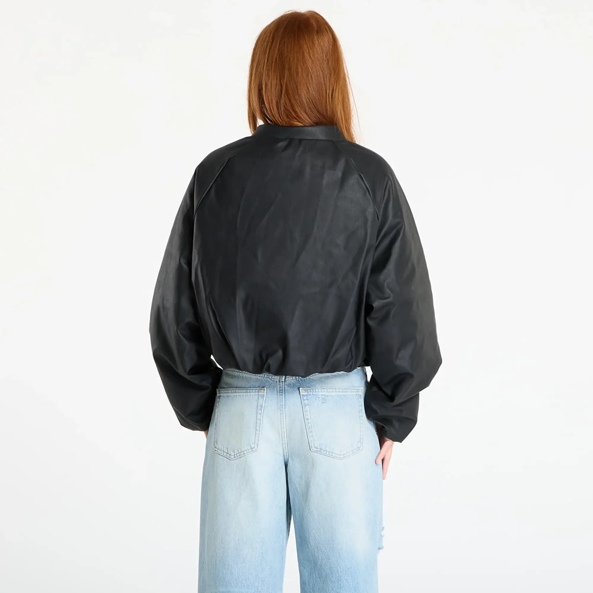 Bomber Adidas Pleather Bomber Synthetic Down Jacket Black L