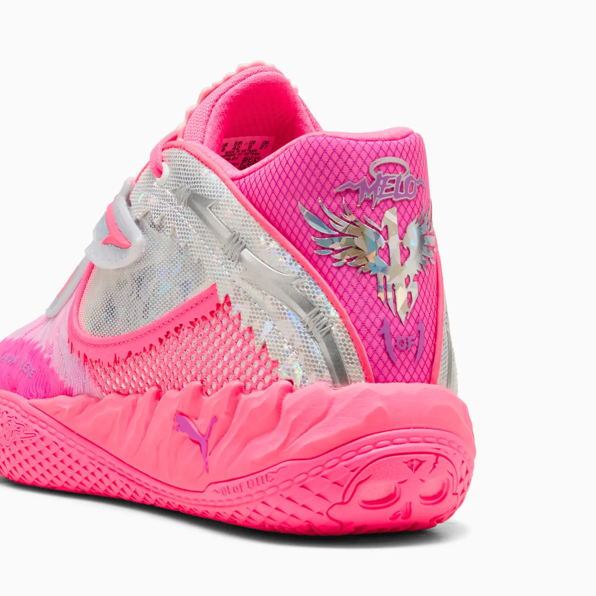 PUMA MB.05 World Tour Basketball Shoes Unisex, Sun Struck/Pure Magenta, size 10