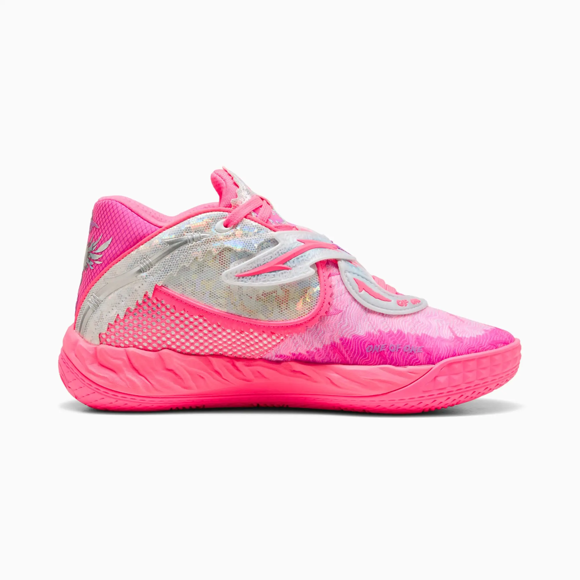PUMA MB.05 World Tour Basketball Shoes Unisex, Sun Struck/Pure Magenta, size 10