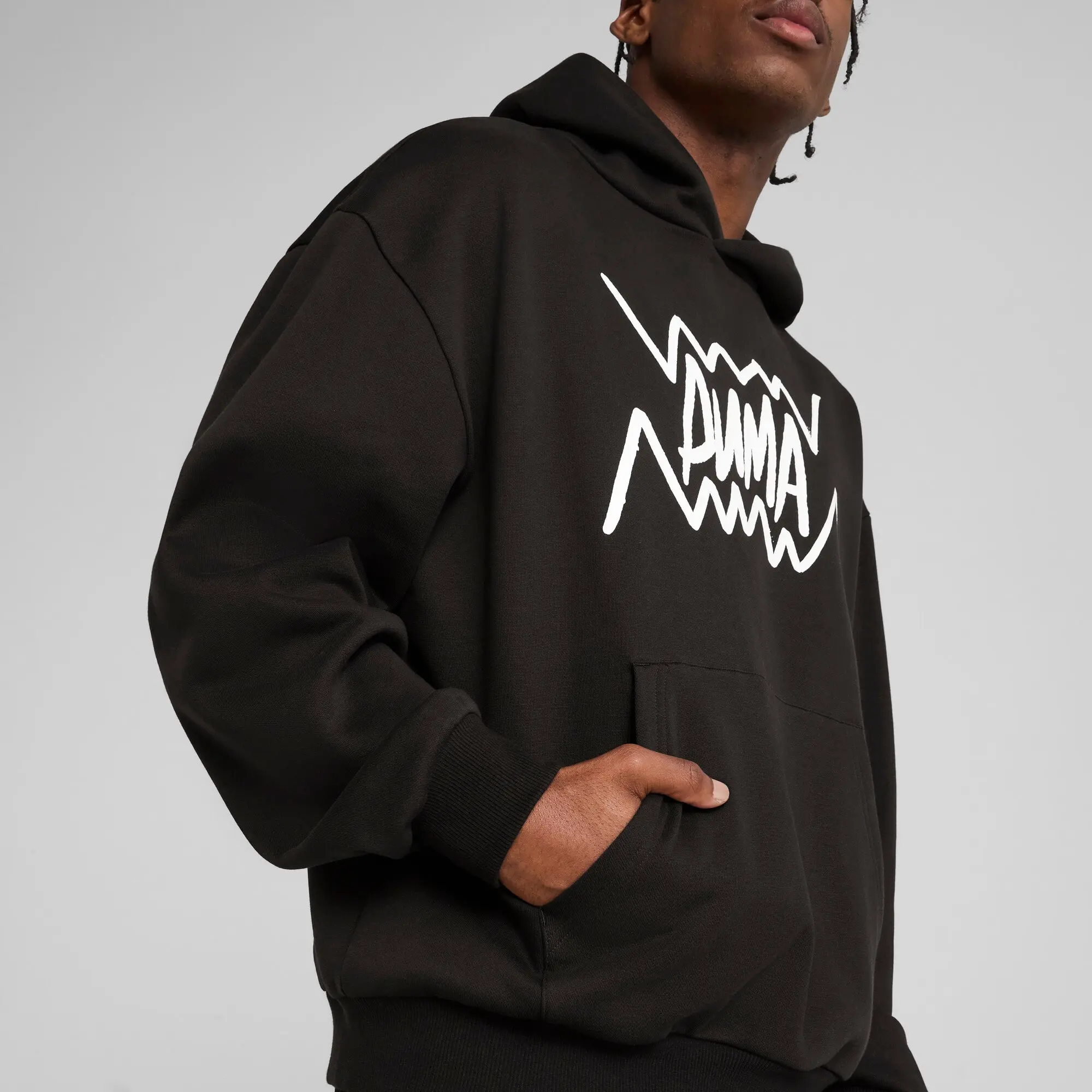 PUMA Lamelo World Tour-Nament Hoodie Men, Dusky Grey, size 3XL